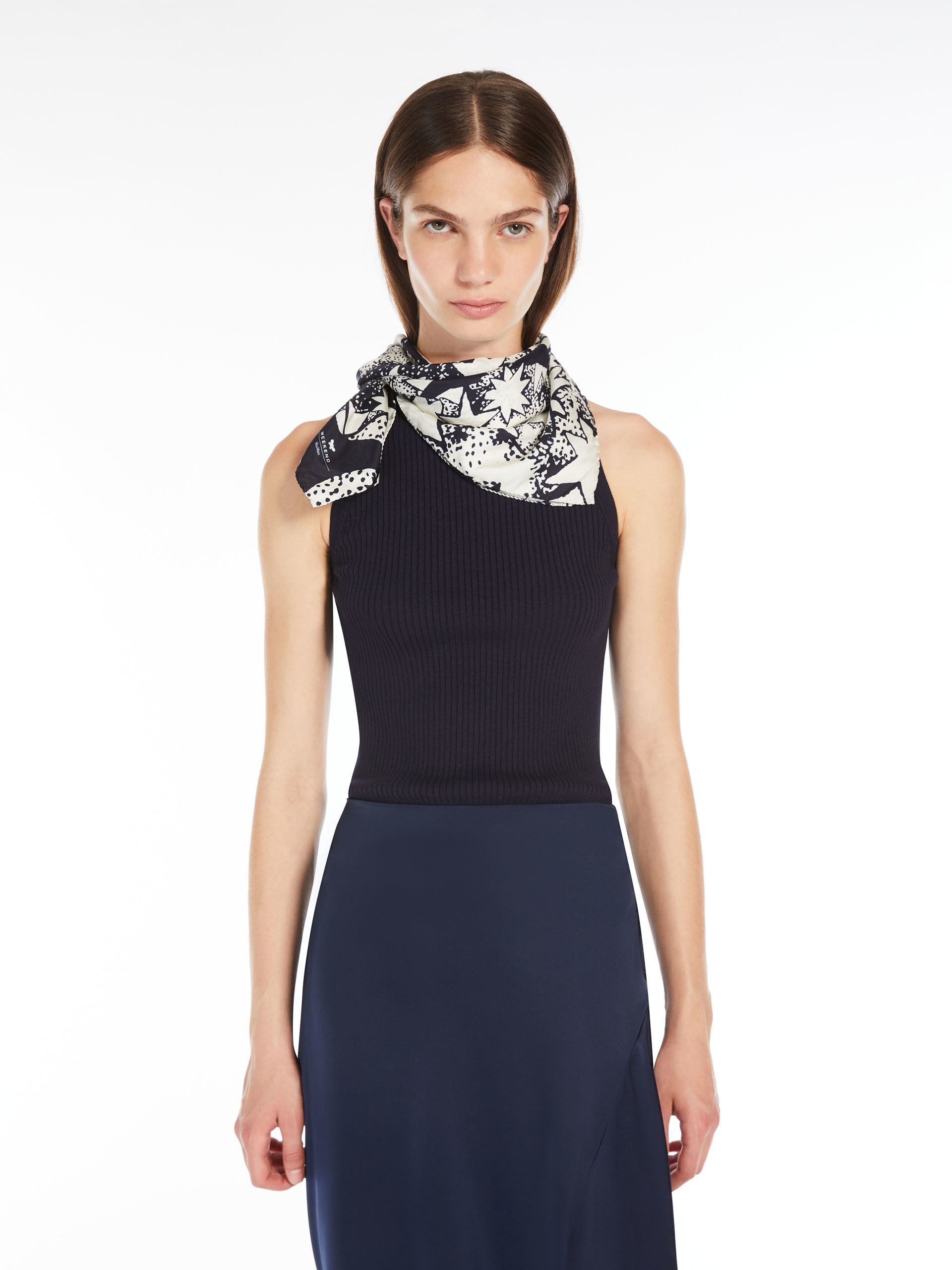 SIAM Printed silk scarf - 4