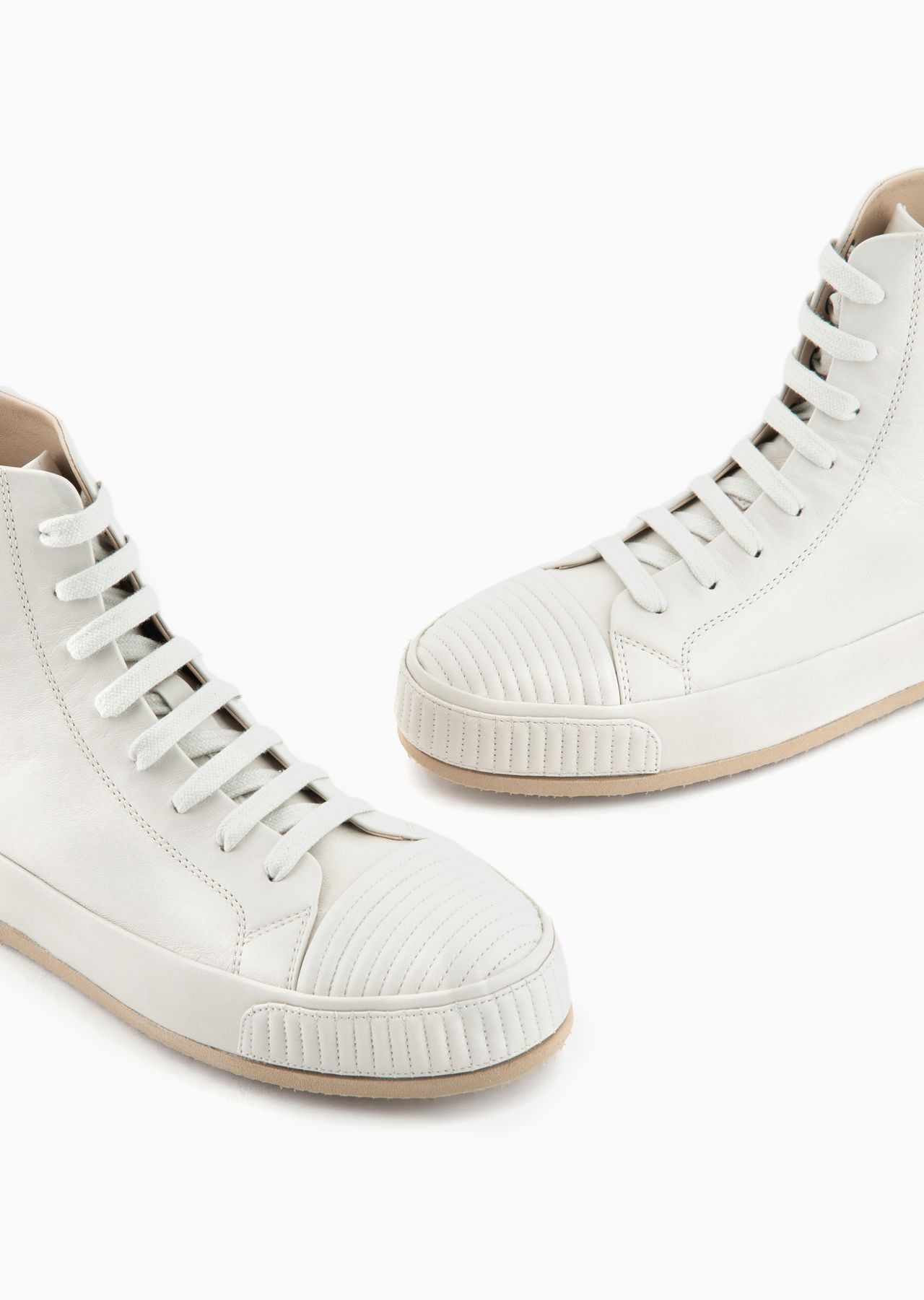High-top nappa-leather sneakers - 5