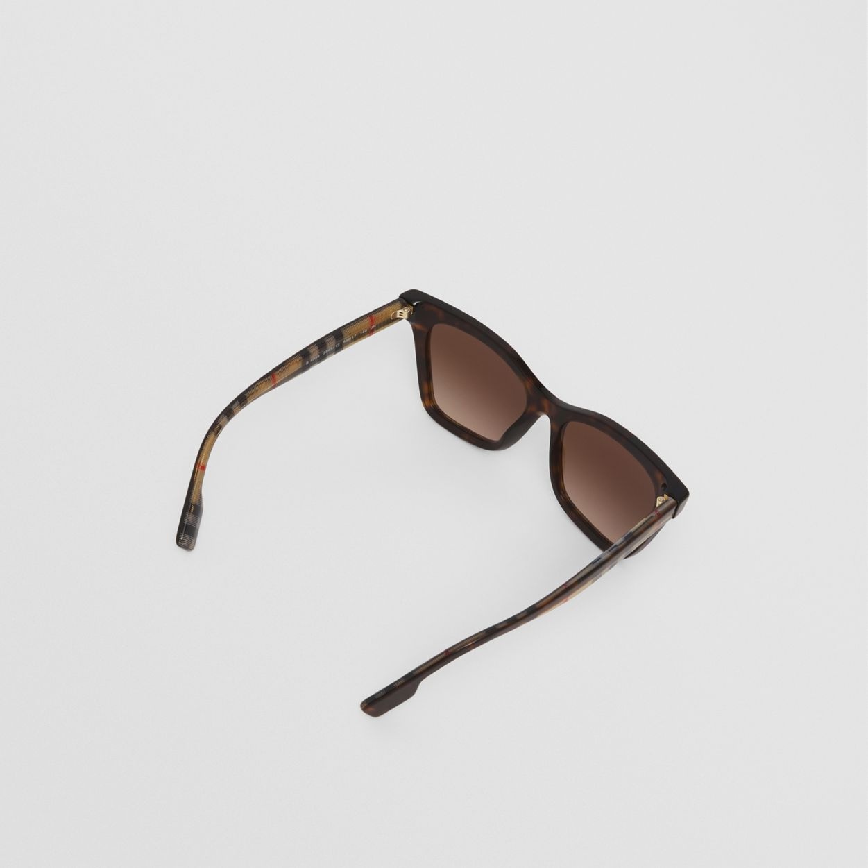 Check Detail Bio-acetate Square Frame Sunglasses - 6