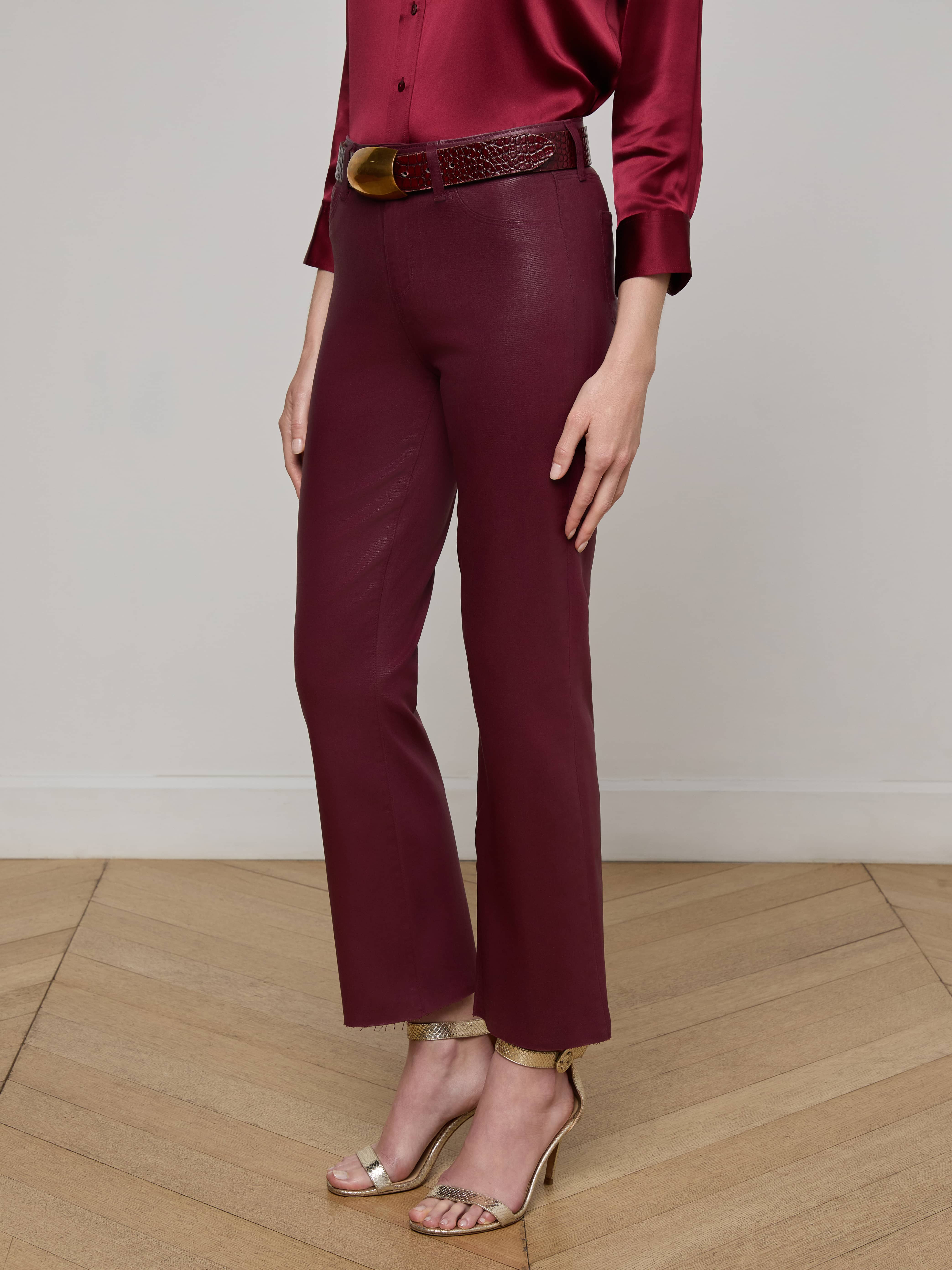 Kendra Coated Cropped Flare Jean - 4
