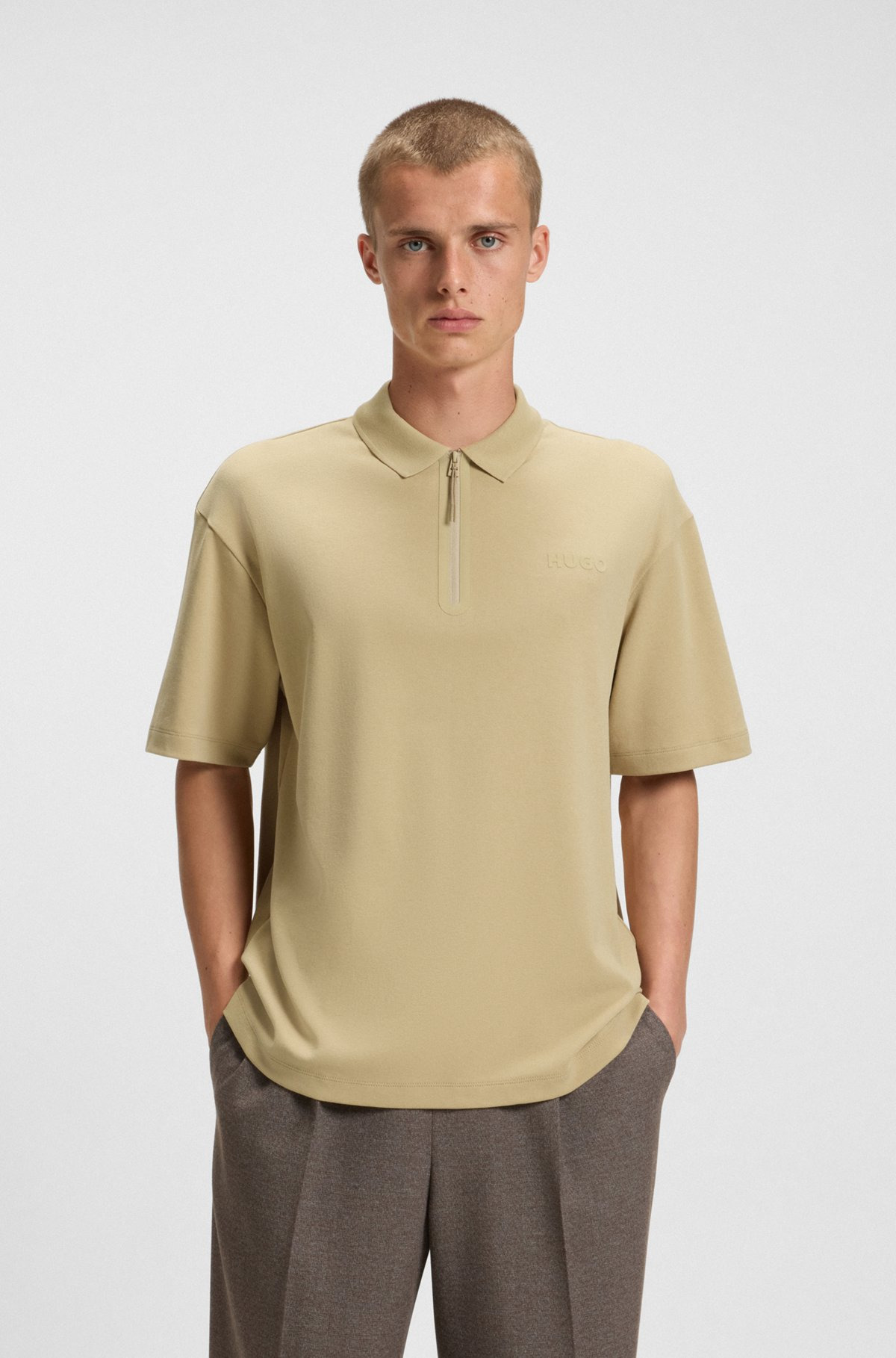 POLO SHIRT WITH ZIP PLACKET - 2