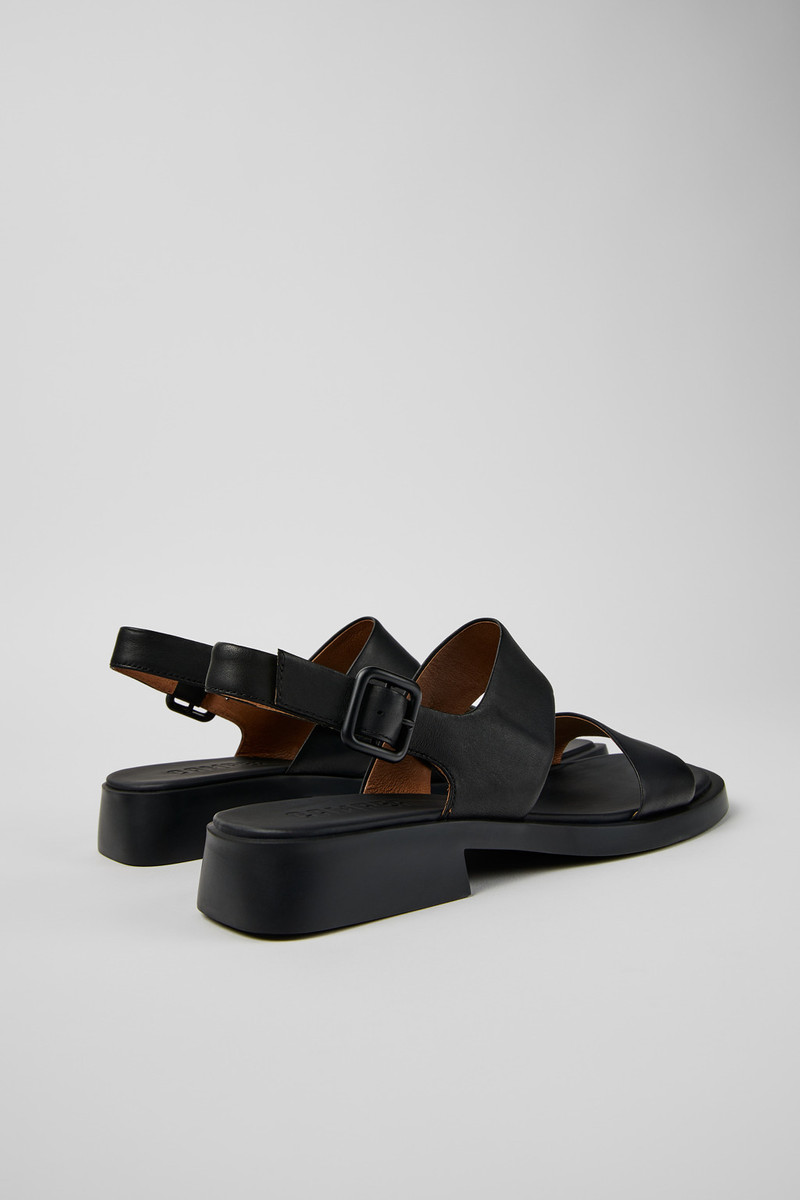 CAMPERLAB Black Leather Sandals for Women. outlook