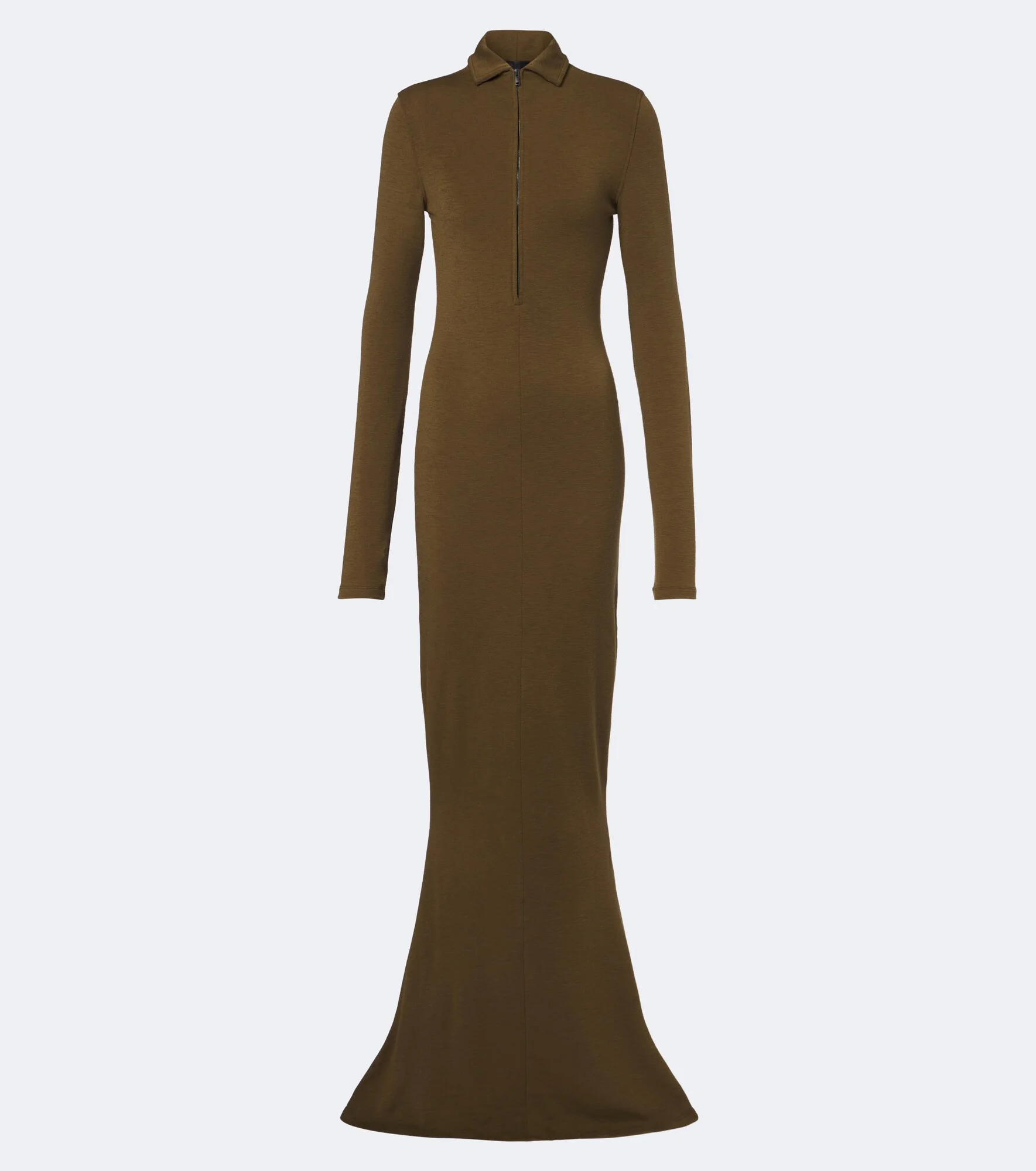 Wool-blend jersey polo dress - 1