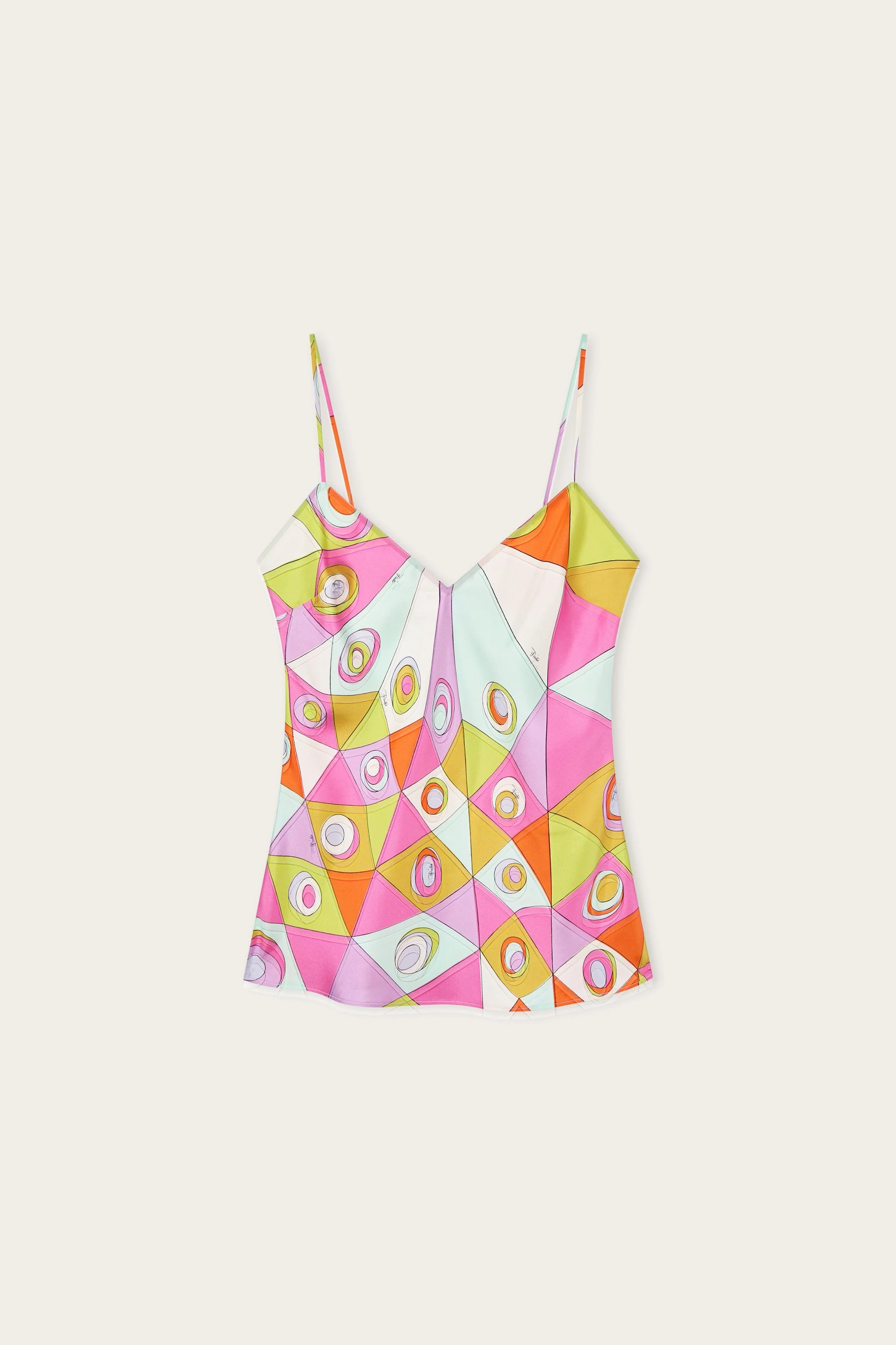 OCCHI PRINT SILK TOP - 1