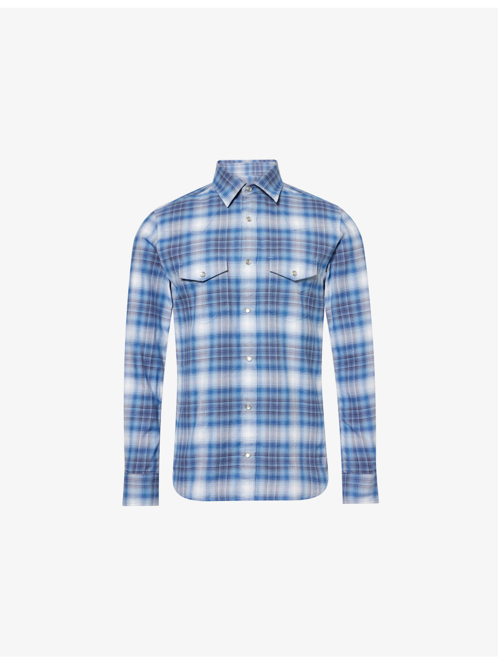 Slim-Fit Western Check Cotton Shirt - 1