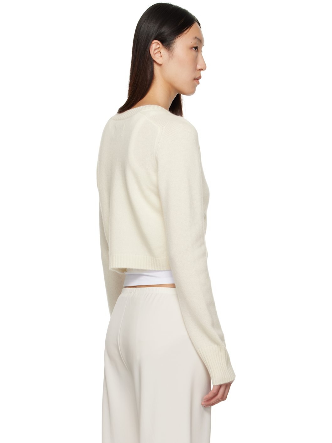 Off-White Zephir Cashmere Cropped Cardigan - 3