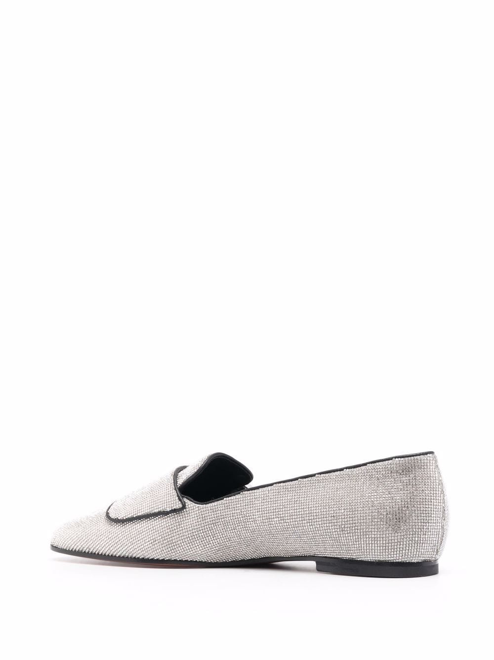 sequin-embellished buckle -detail loafers - 3