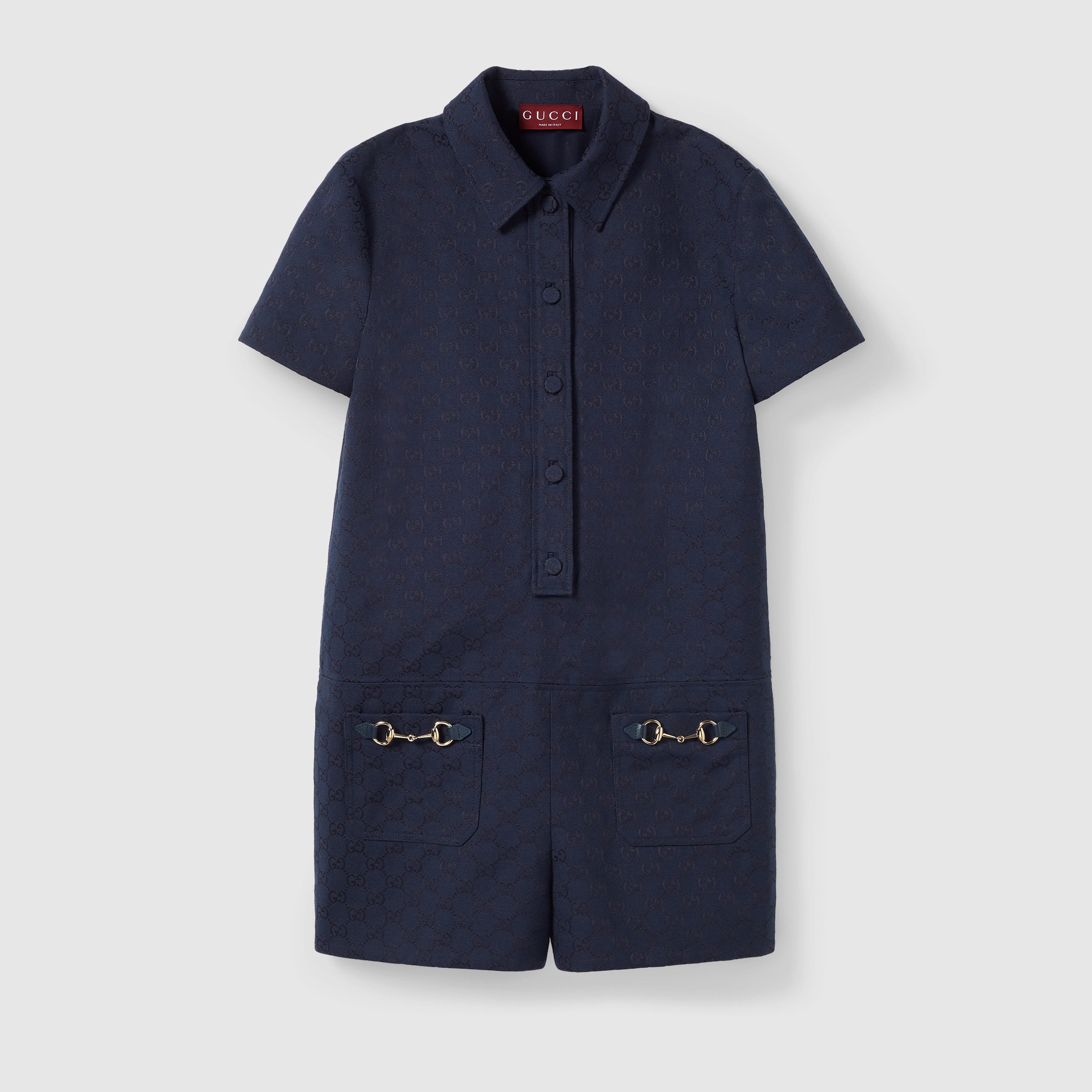 GG canvas jumpsuit with Horsebit - 1