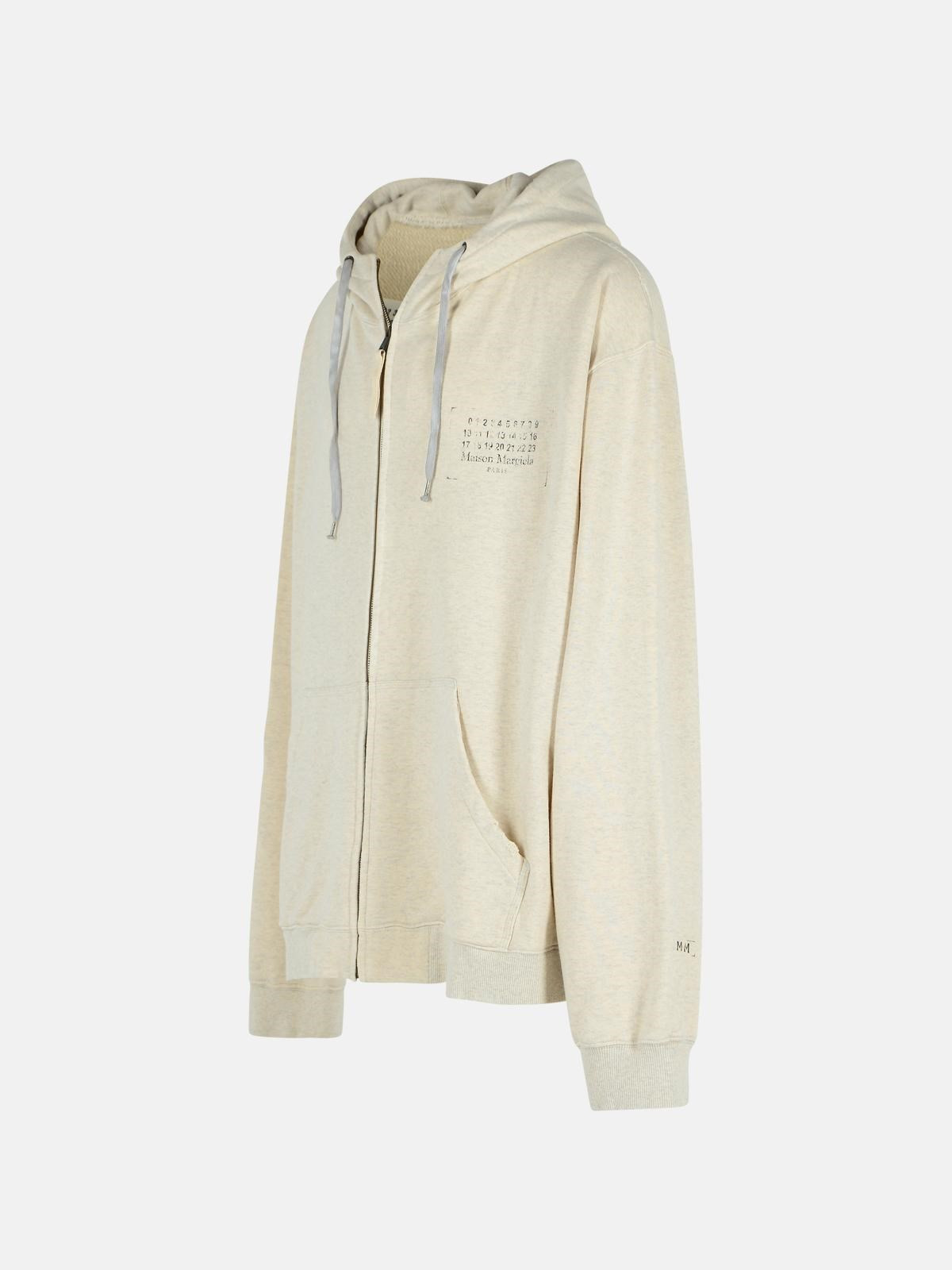 BEIGE COTTON SWEATSHIRT - 2