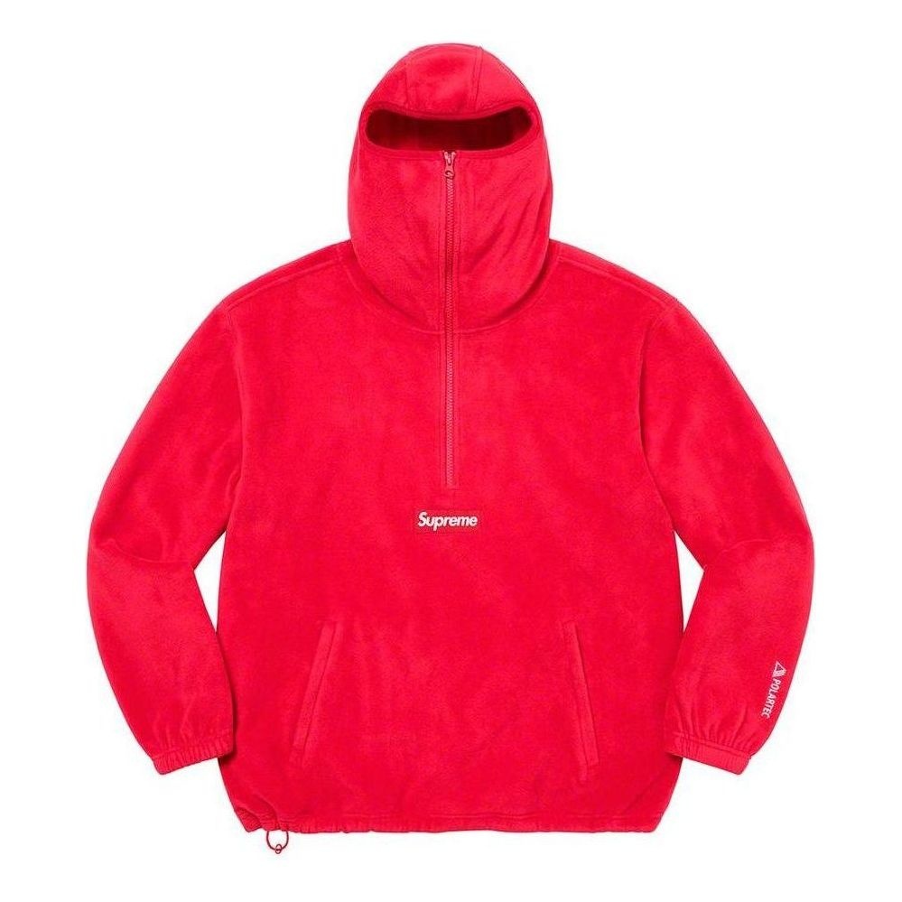 Supreme x Polartec Facemask Half Zip Pullover 'Red White' SUP-FW22-773 - 1