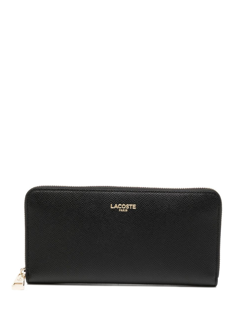 logo-print leather wallet 1