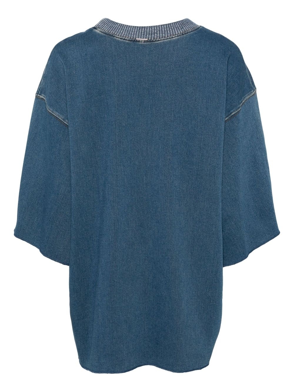 denim jersey top - 2