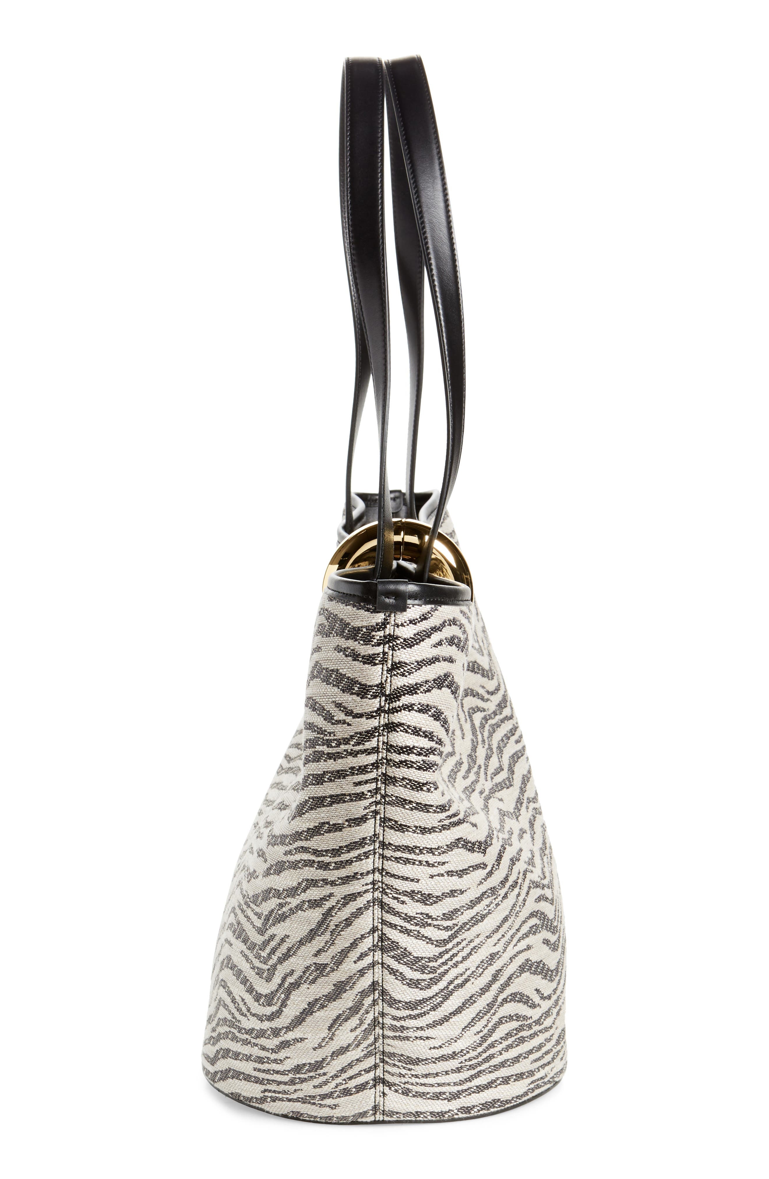 Jacquemus Le Bambola Zebra Print Tote in Black And White Zebra 9Dz at Nordstrom - 5