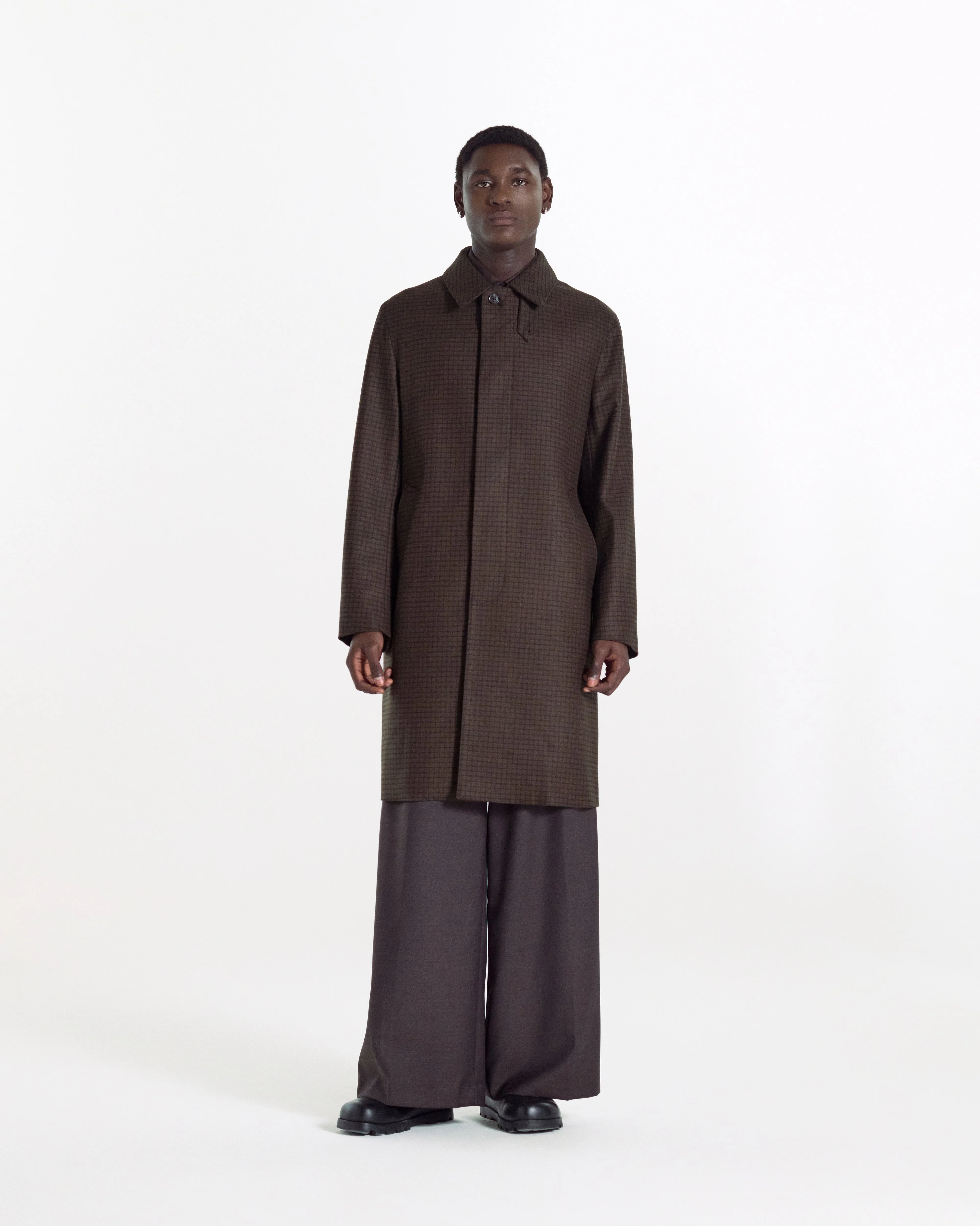 Dunkeld Houndstooth Wool Coat - 1