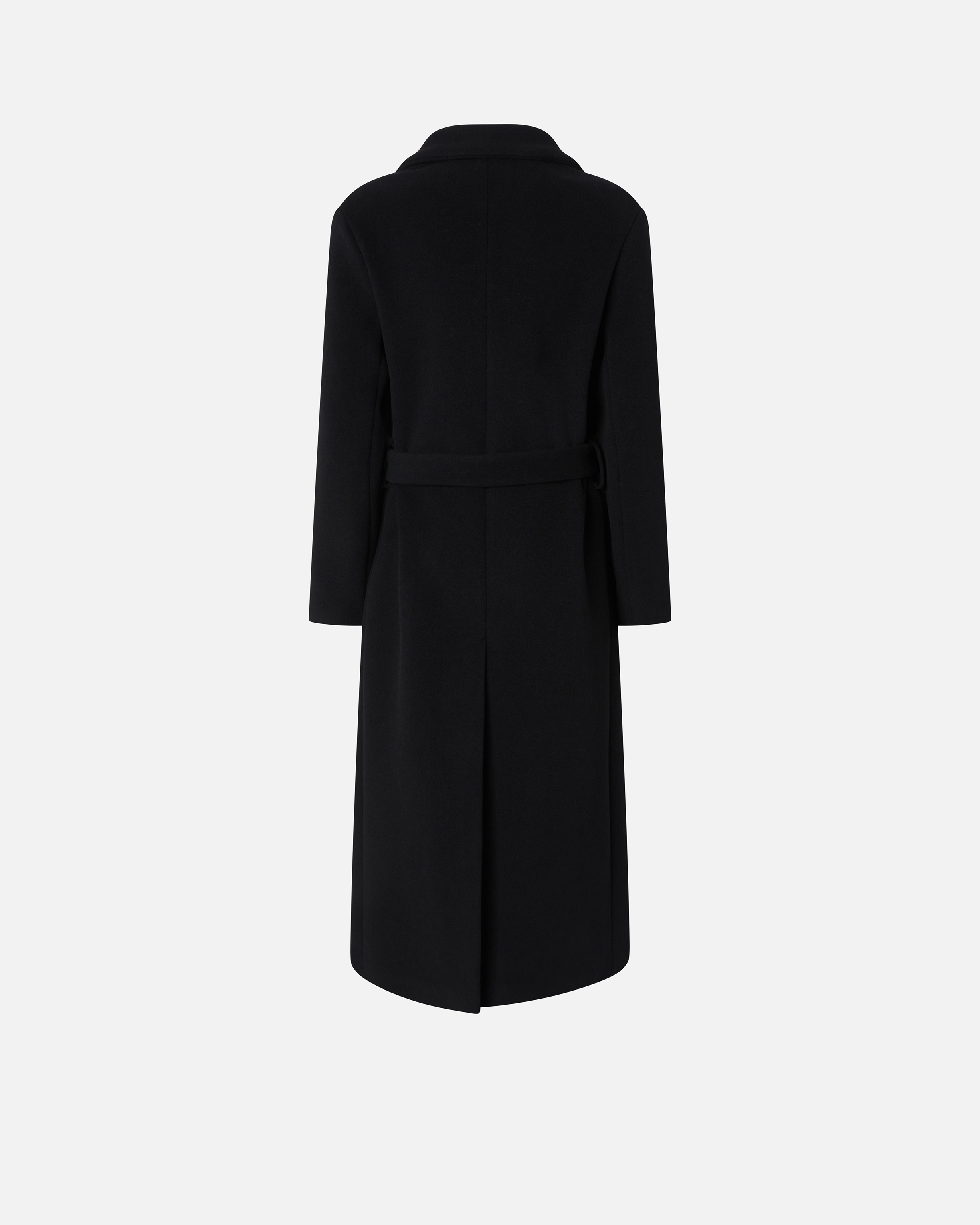 LONG DOUBLE-BREASTED COAT WITH MATCHING BELT - 6