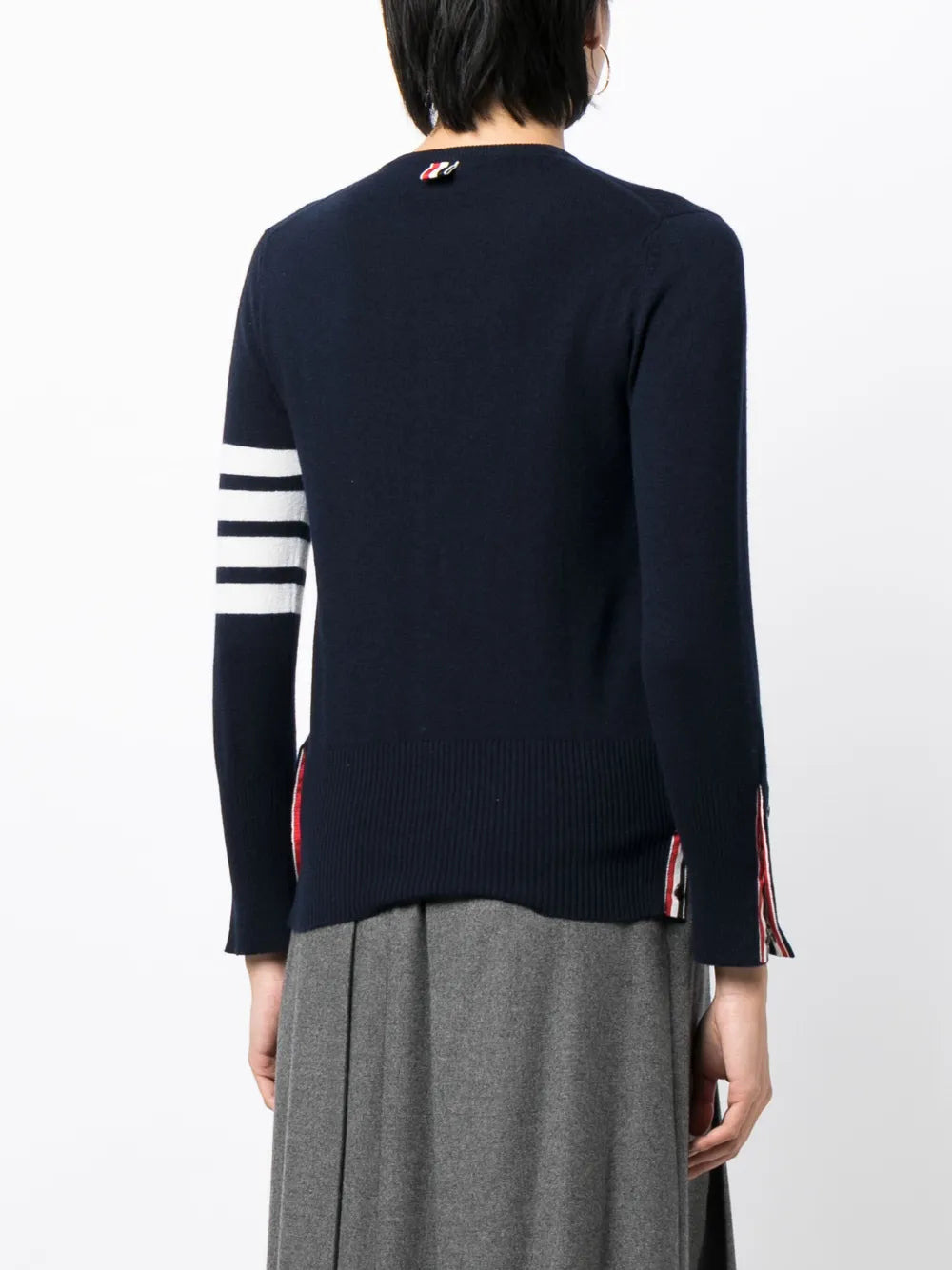 Classic Cashmere 4-Bar Crew Neck Cardigan Women - 4