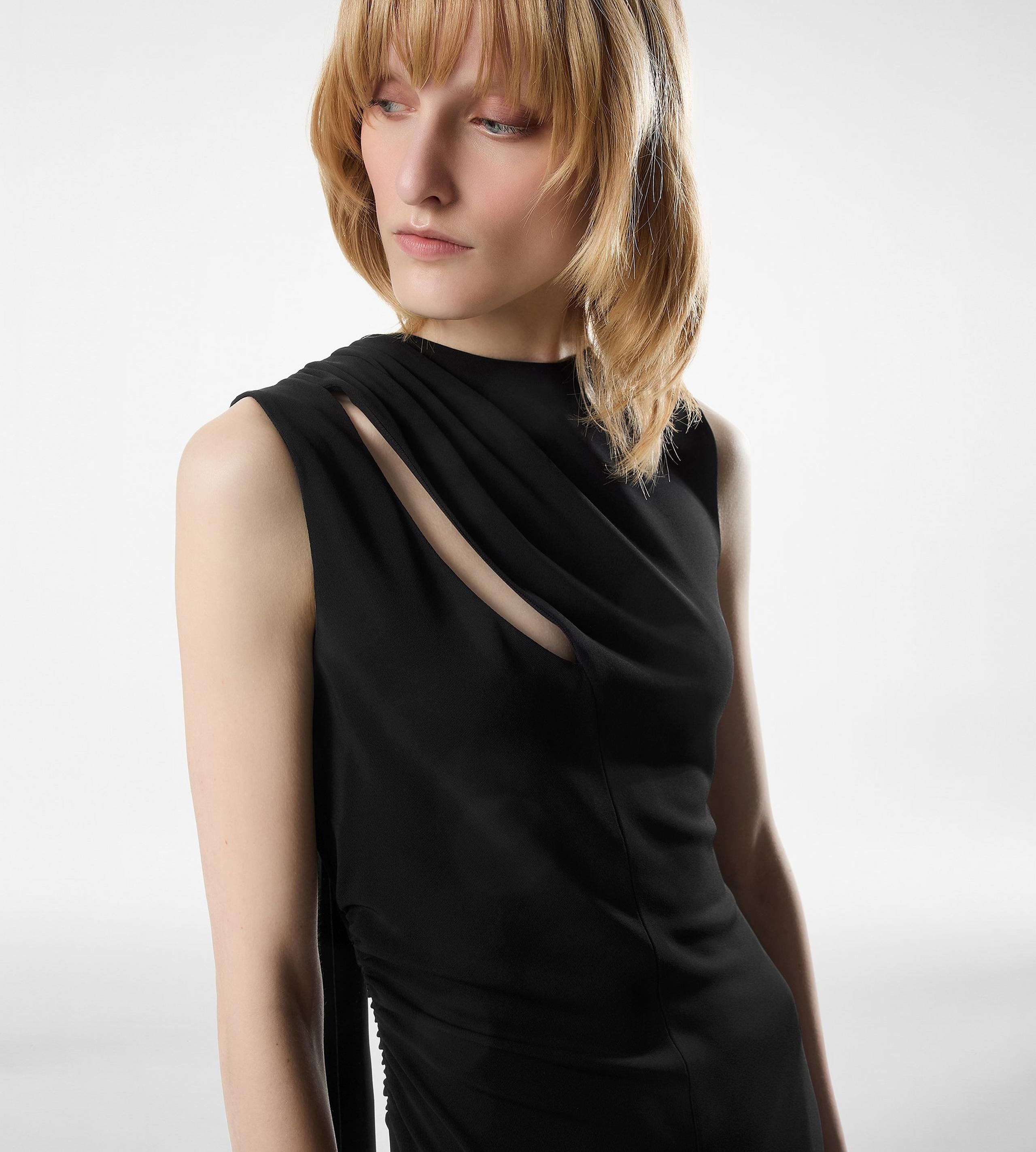 COCKTAIL DRESS WITH CUT OUT AND SCARF DETAIL - 2