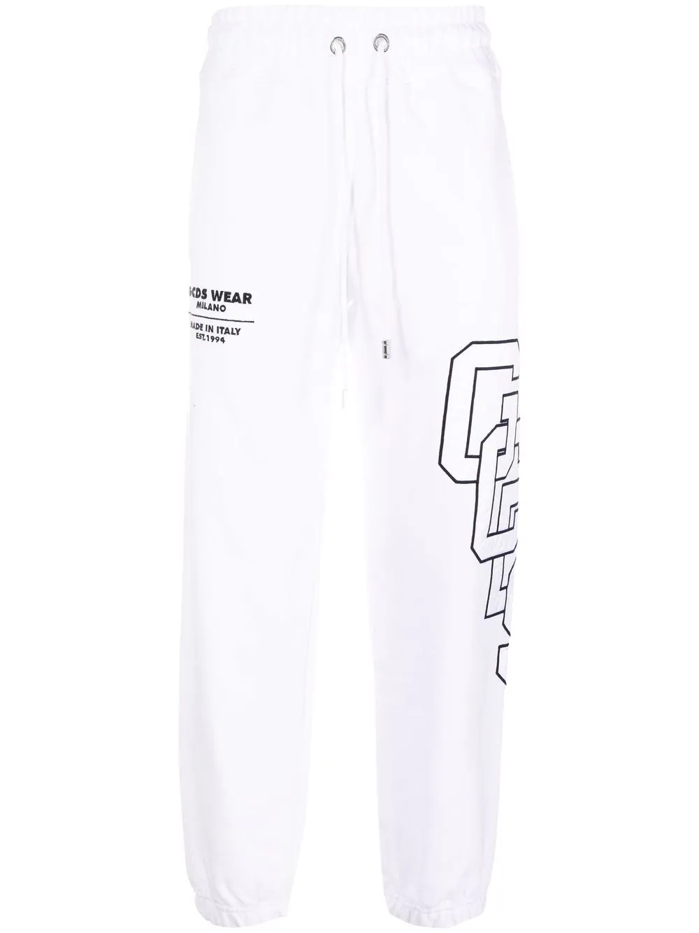 logo patch sweatpants - 1