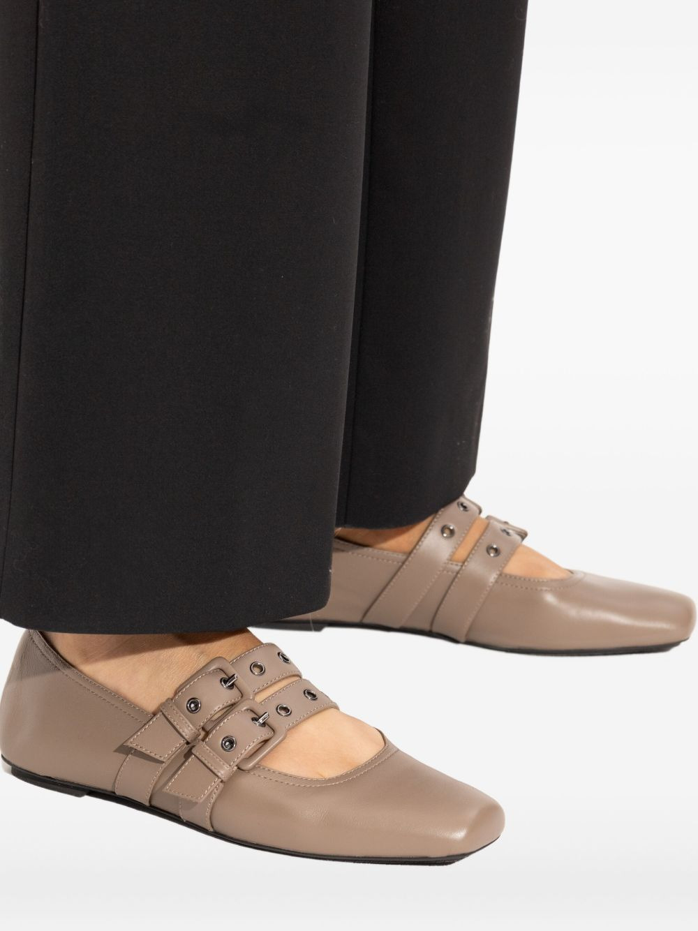 double-buckle ballet flats - 5