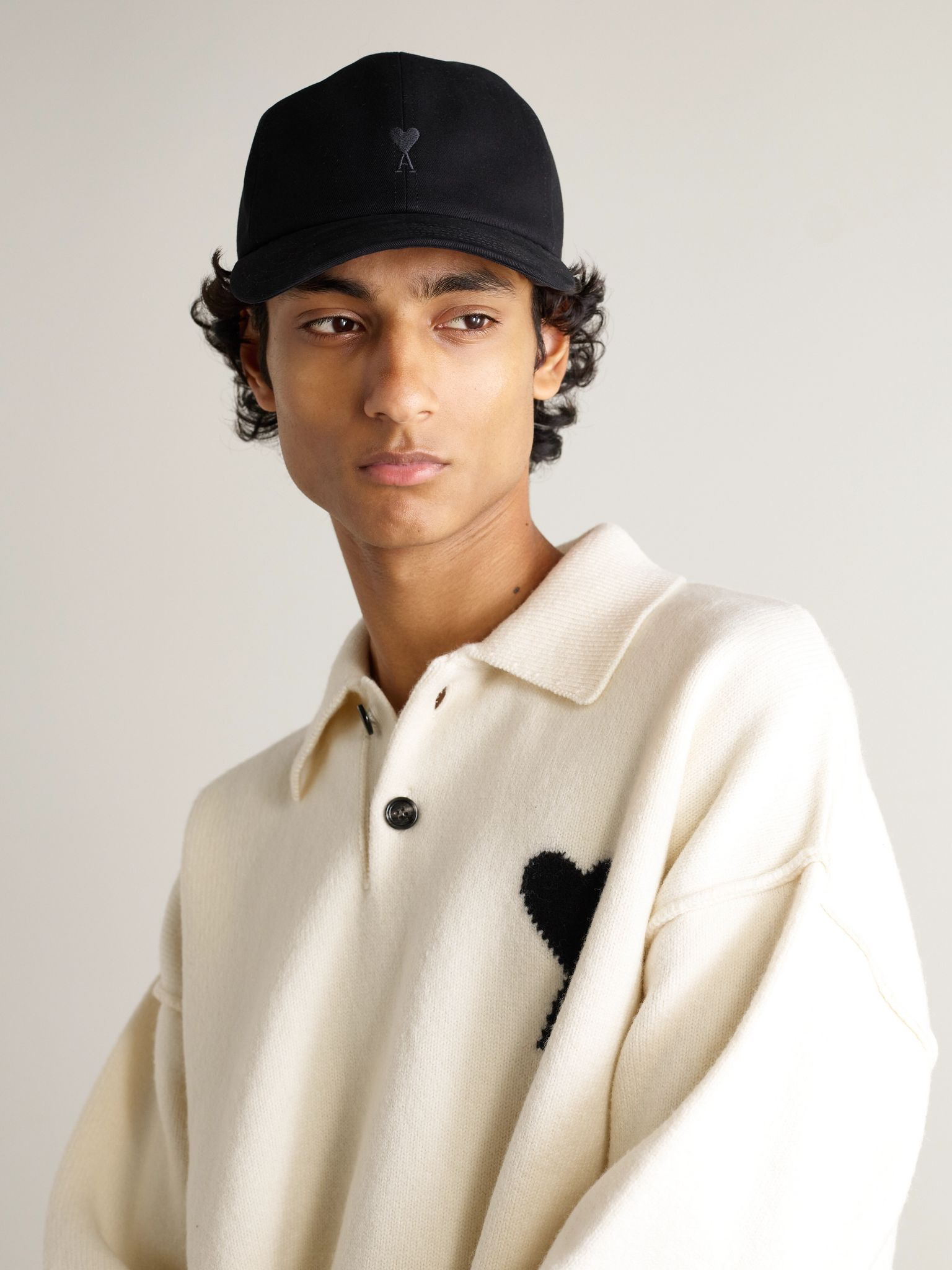 Logo-Embroidered Cotton-Twill Baseball Cap Black - 2
