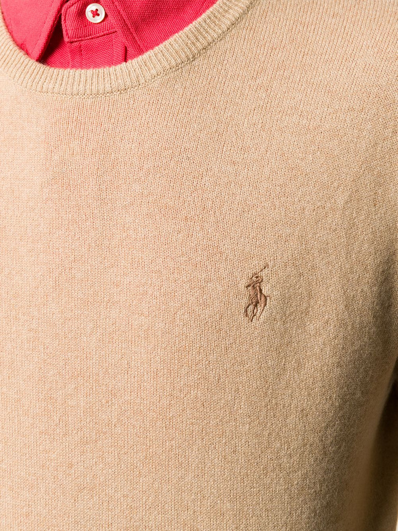 embroidered logo cashmere pullover 5