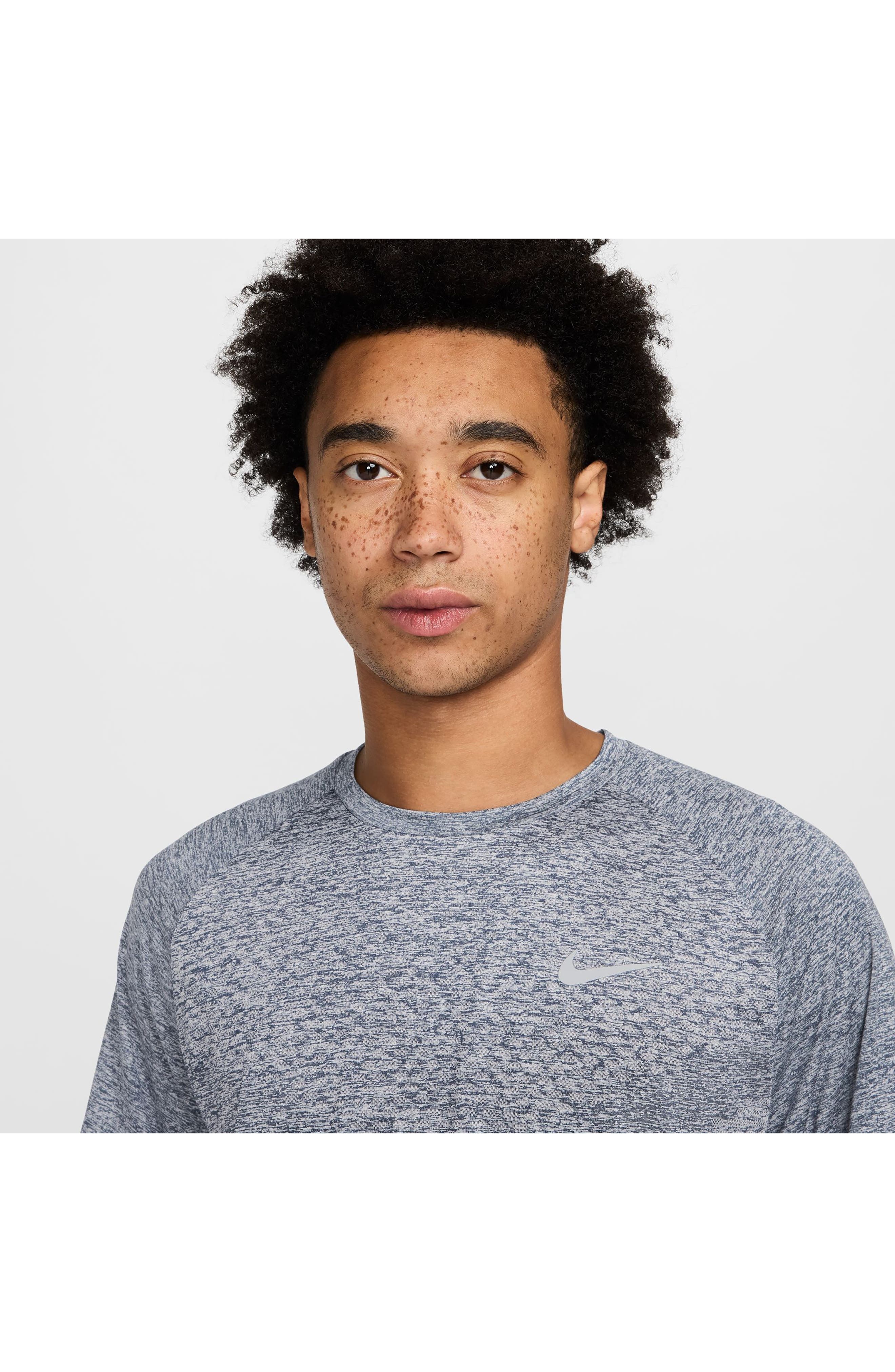 Nike Stride Dri-FIT ADV Running T-Shirt in Thunder Blue/Heather at Nordstrom - 6
