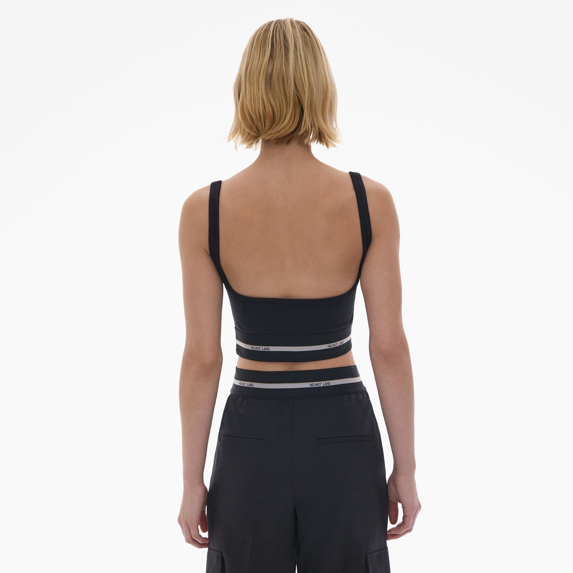 Helmut Lang Crop Top With Logo L at FORZIERI