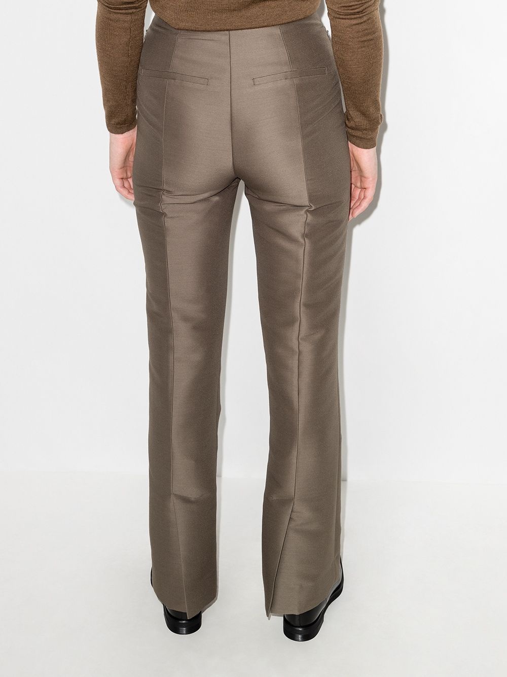 high-rise slim-fit trousers - 3