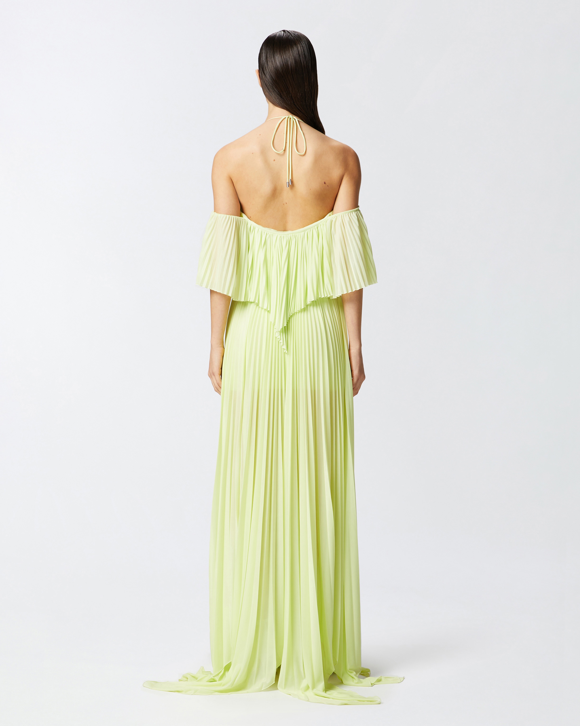 LONG FORMAL DRESS IN LIGHT PLEATED JERSEY - 4