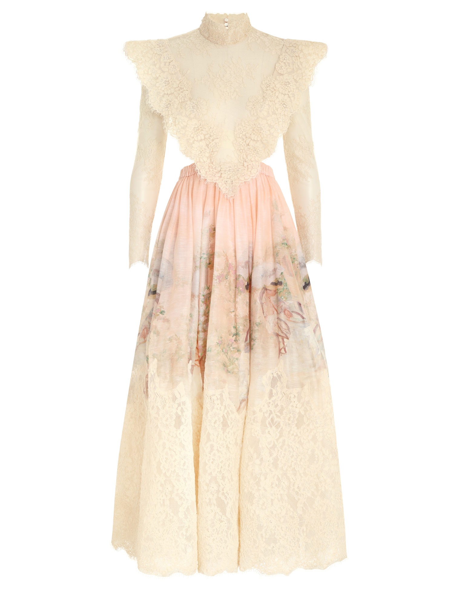 Zimmermann LYRICAL CORDED LACE GOWN - 7919DF232SNPR | REVERSIBLE