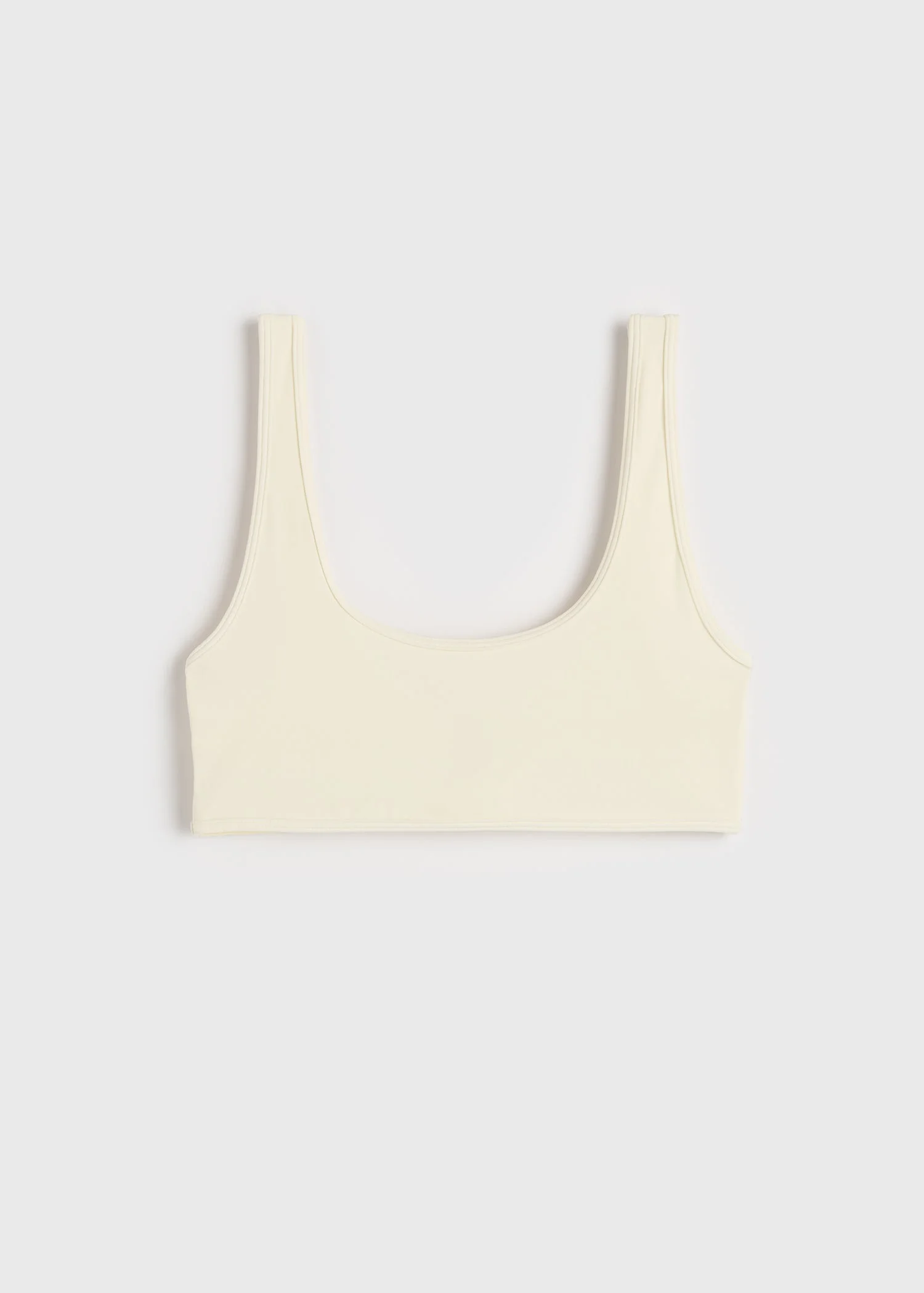 U-neck bikini top ecru - 1
