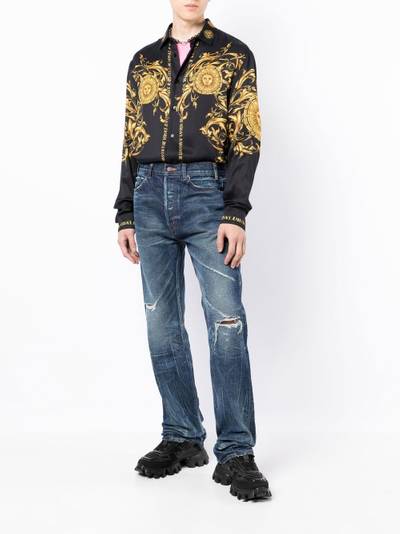 VERSACE JEANS COUTURE Barocco-print long-sleeve shirt outlook