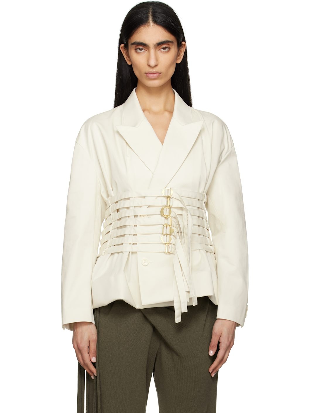 Off-White Buckle Blazer - 1