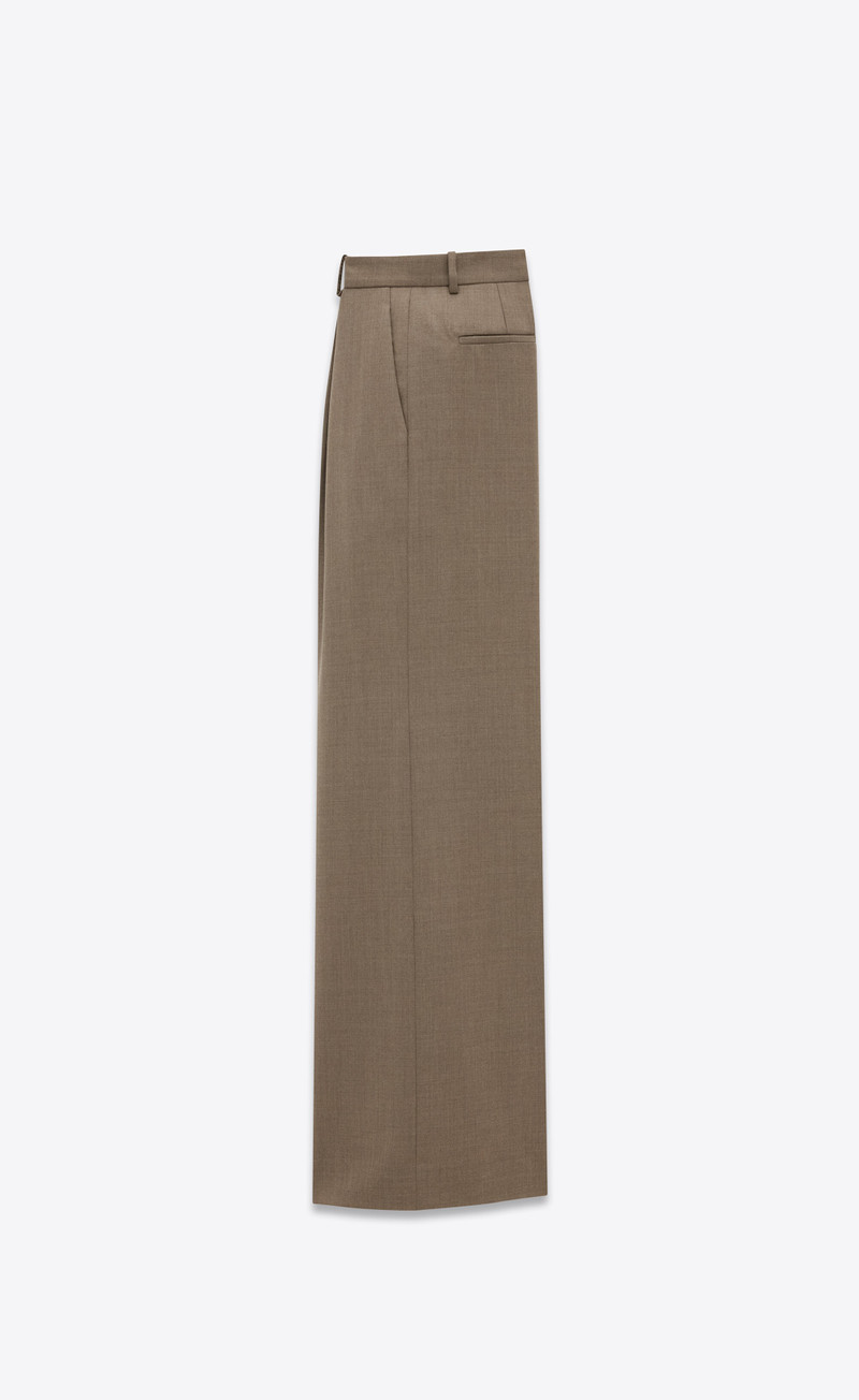 SAINT LAURENT wide-leg pants in wool outlook