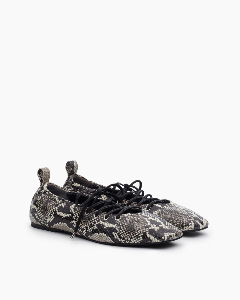 Sophia Embossed Leather Ballet Flats 3