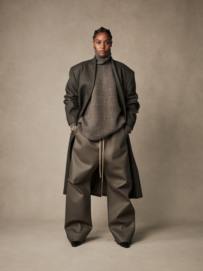 Fear of God Rubber Knee Pleat Wide Leg Pant outlook
