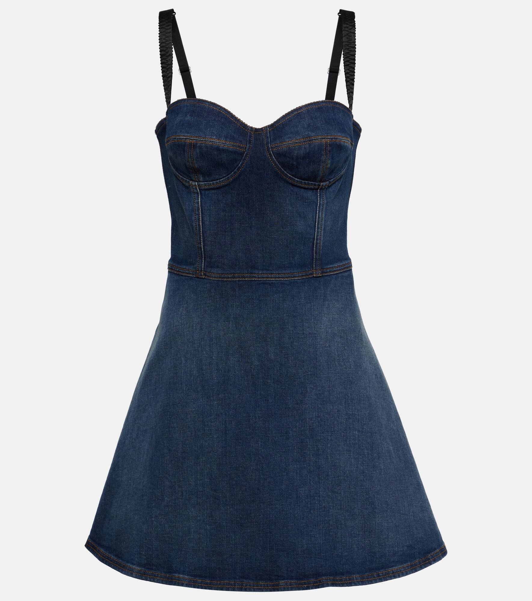 Corset denim minidress - 1