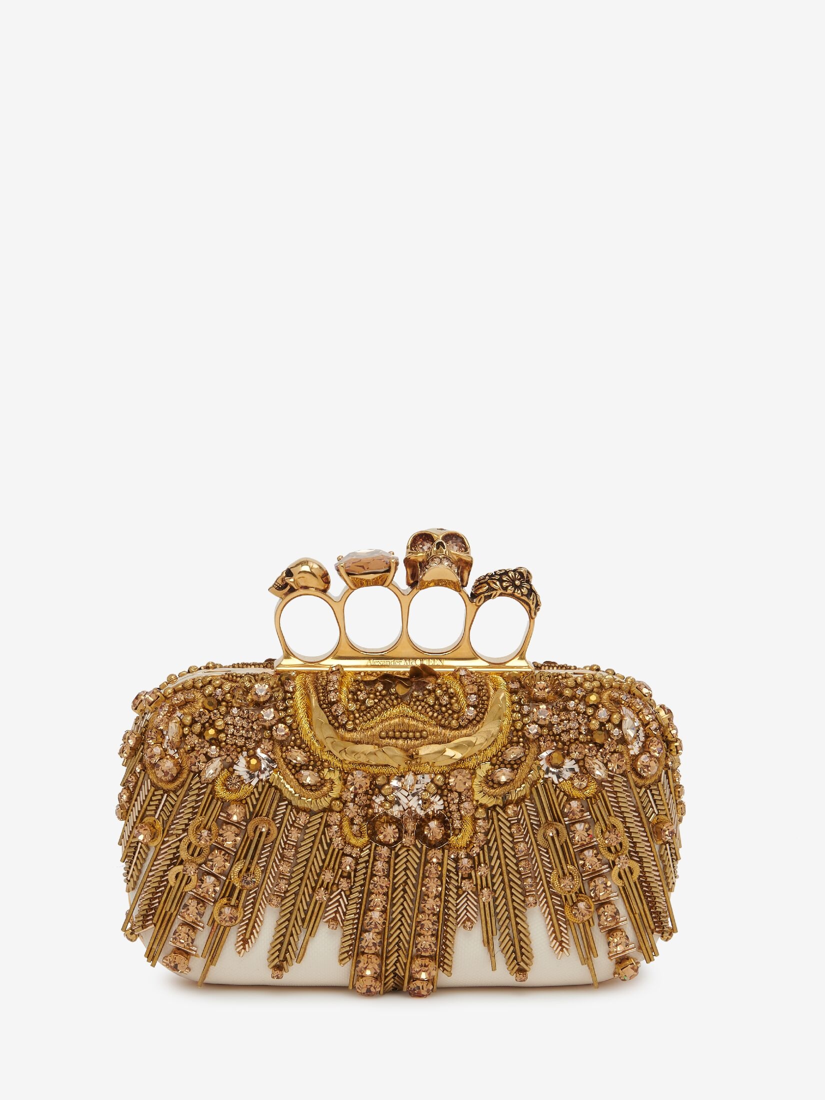 Women's Knuckle Clutch in Gold - 1