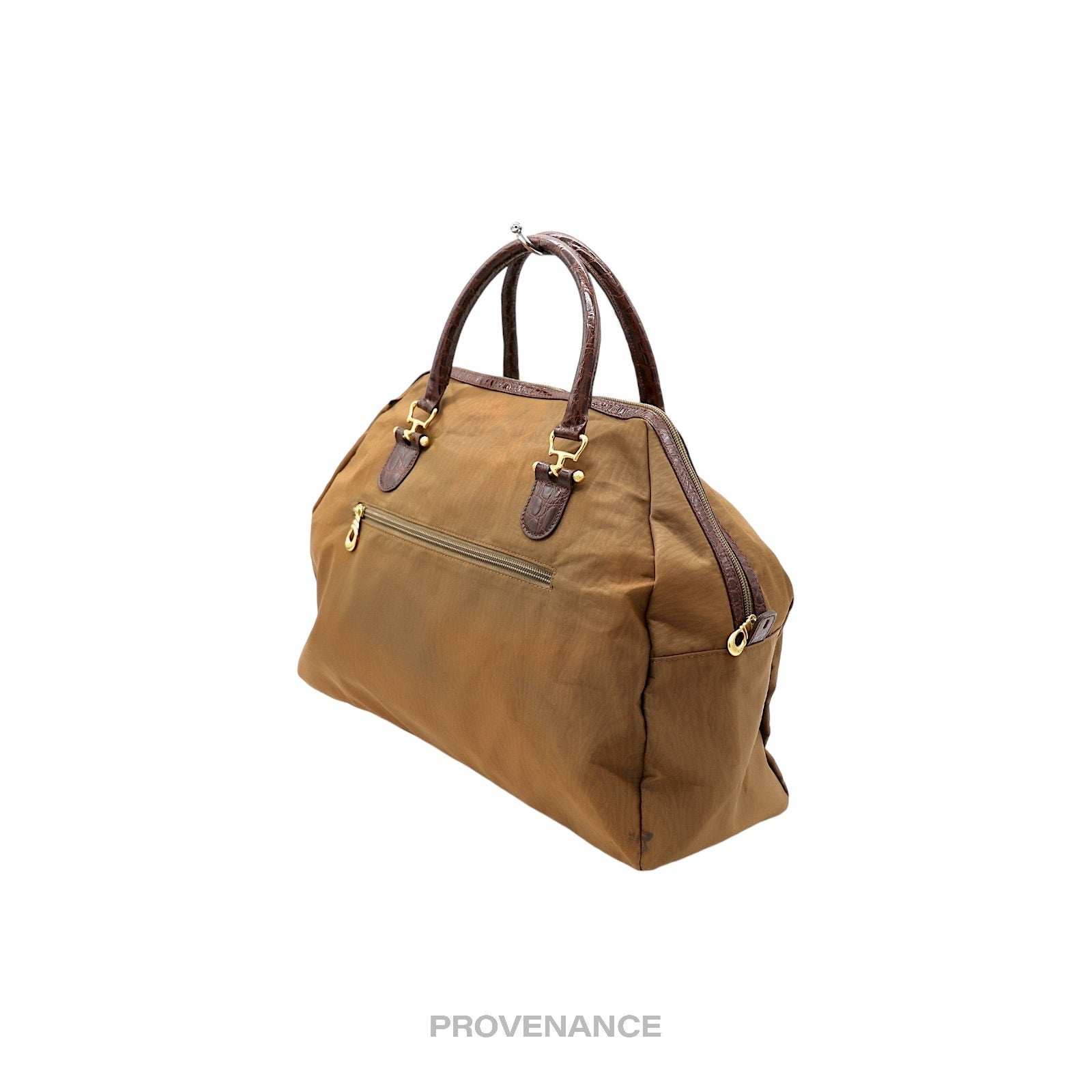 Balenciaga BB Logo Tote Bag - Tan Brown Croc - 3