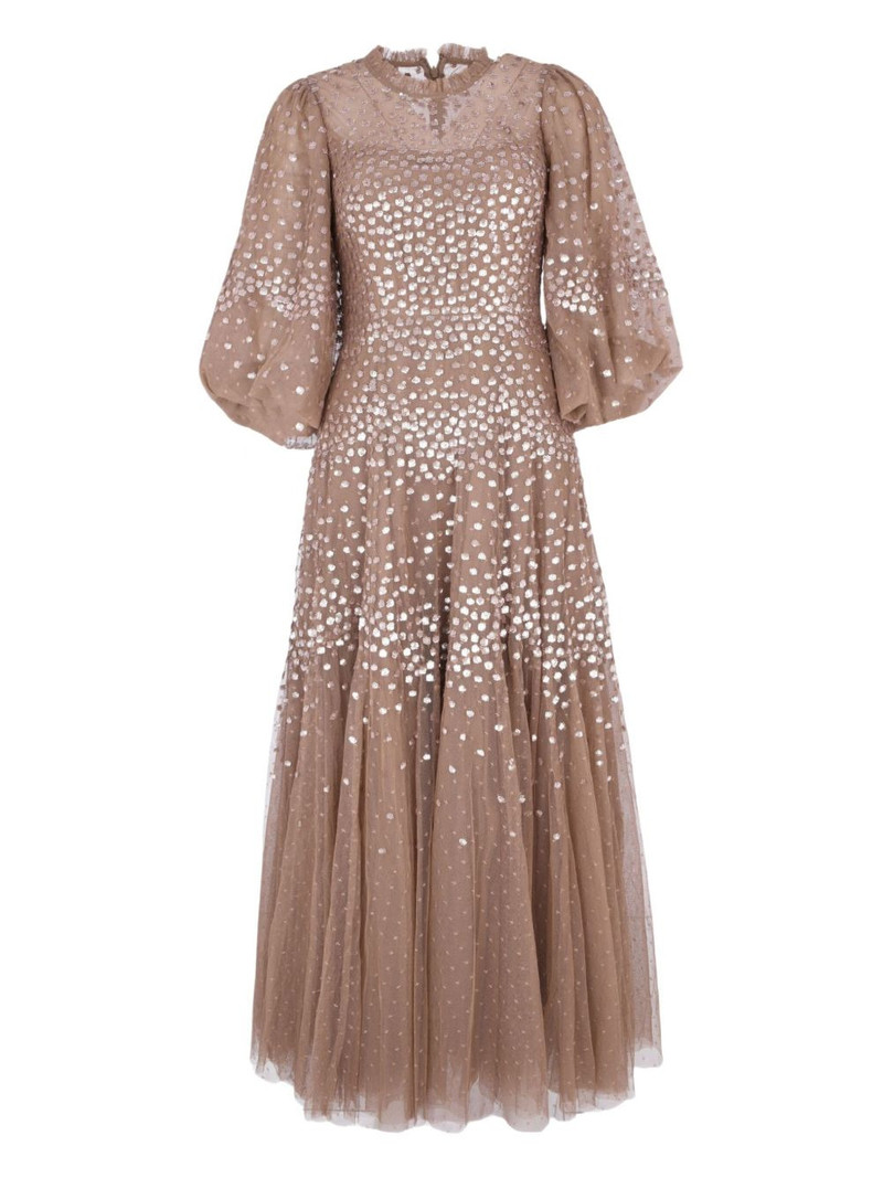sequin-embellishment midi dress 1