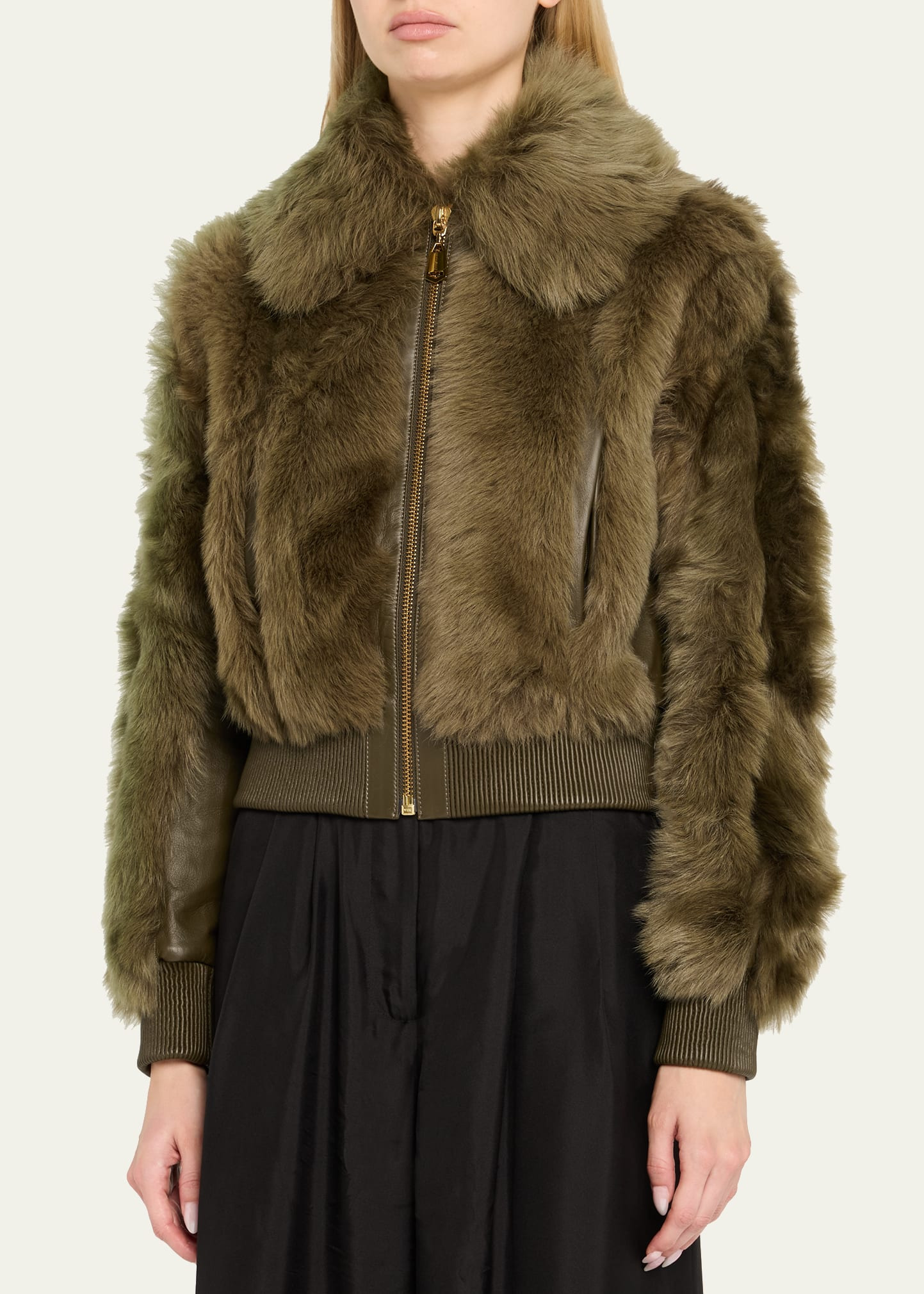 Hypnotic Shearling Bomber Jacket - 4