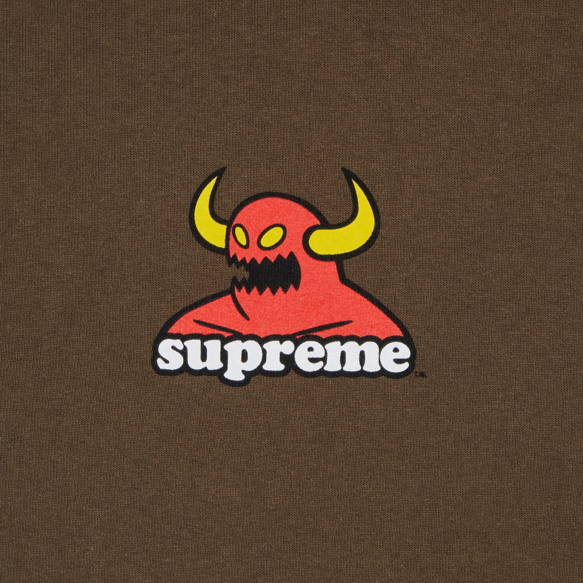 Supreme x Toy Machine Hooded Sweatshirt 'Dusty Brown' - 2