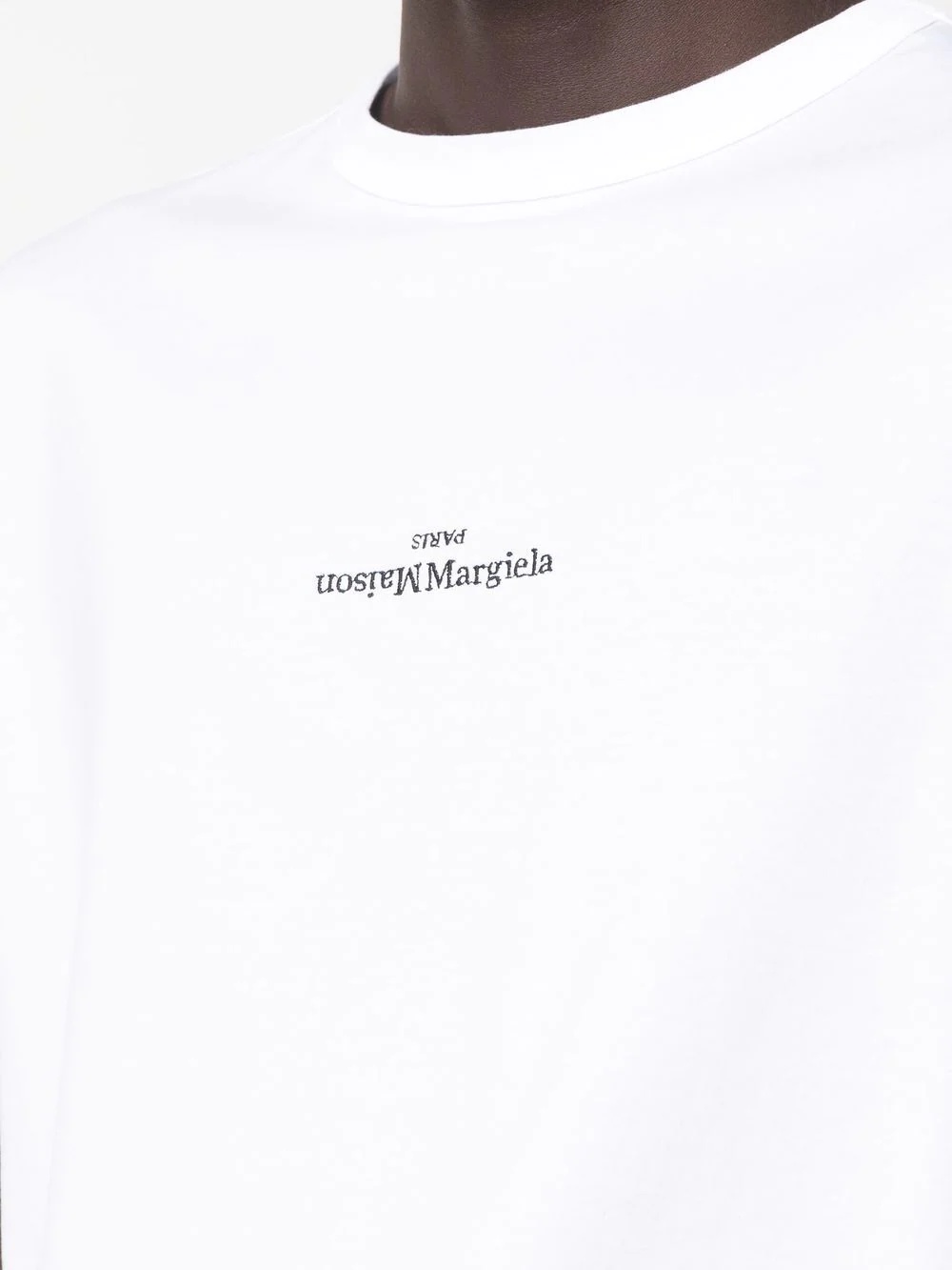 distorted-logo cotton T-shirt - 5