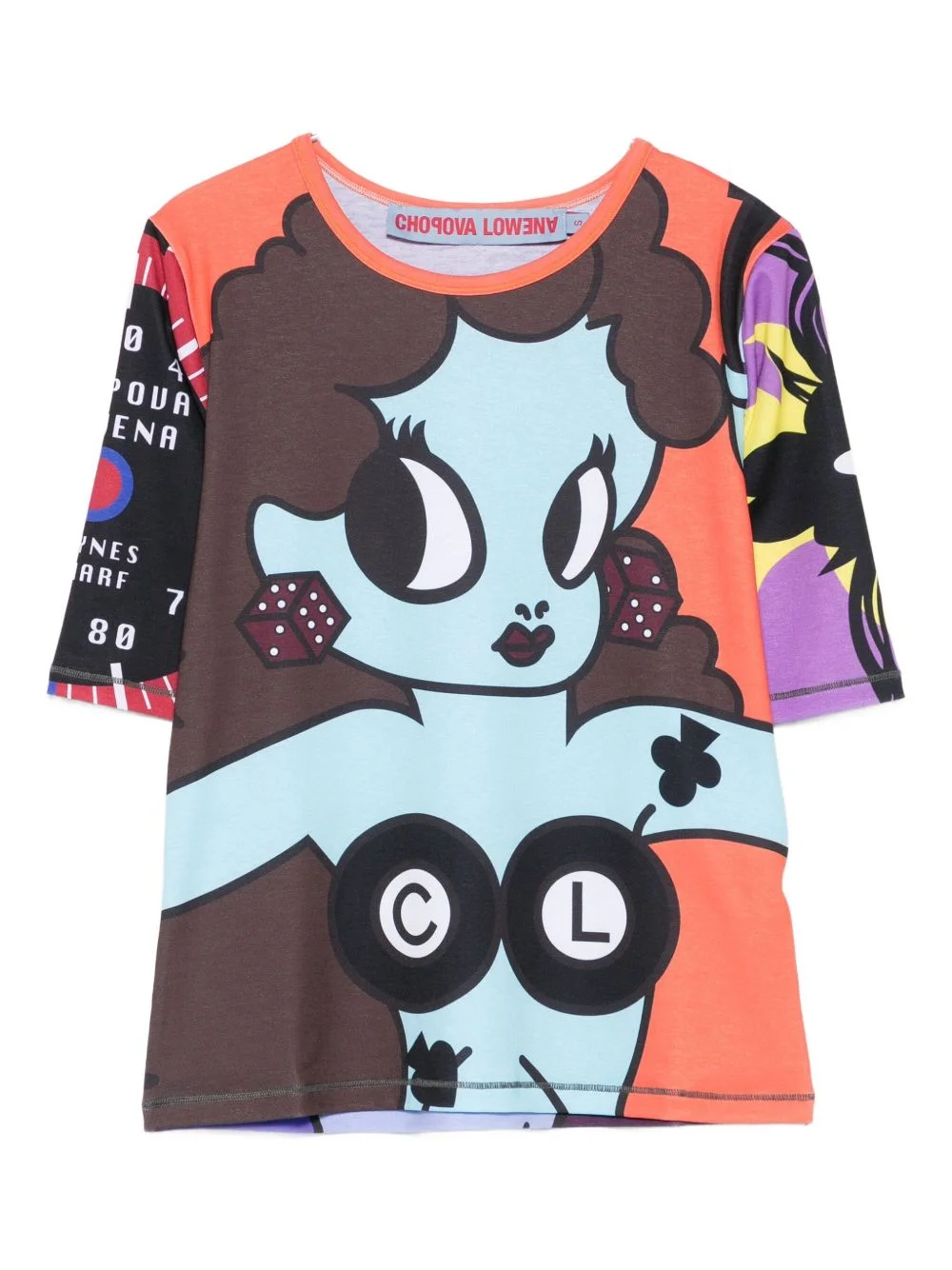 Lady Luck graphic-print T-shirt - 1