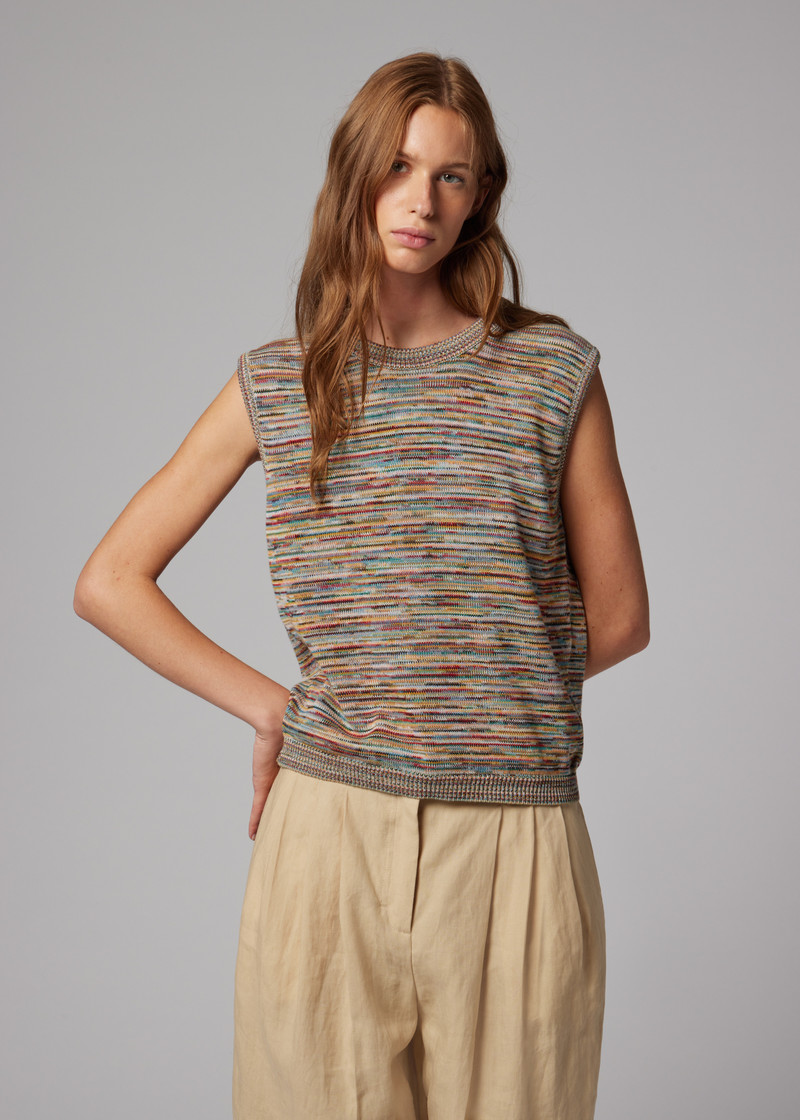 Women's Knitted 'Signature Stripe' Tank Top 3