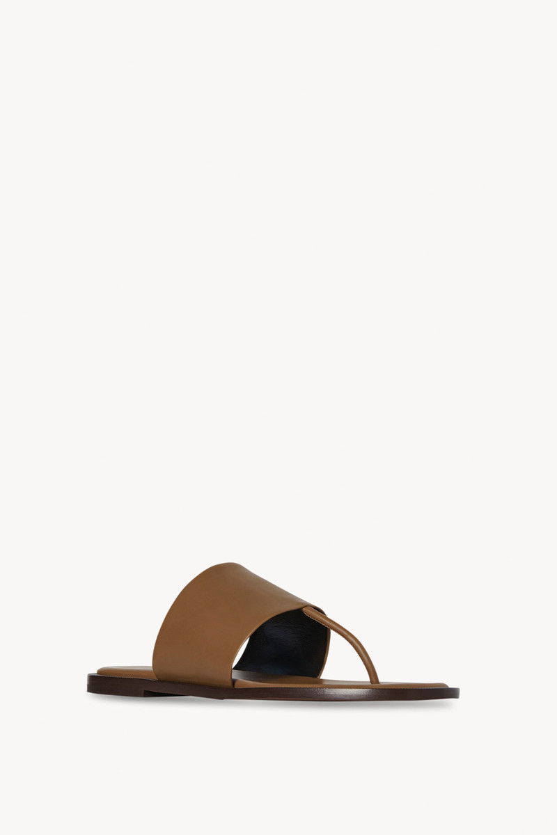 The Row Signum Flat Sandal in Leather outlook