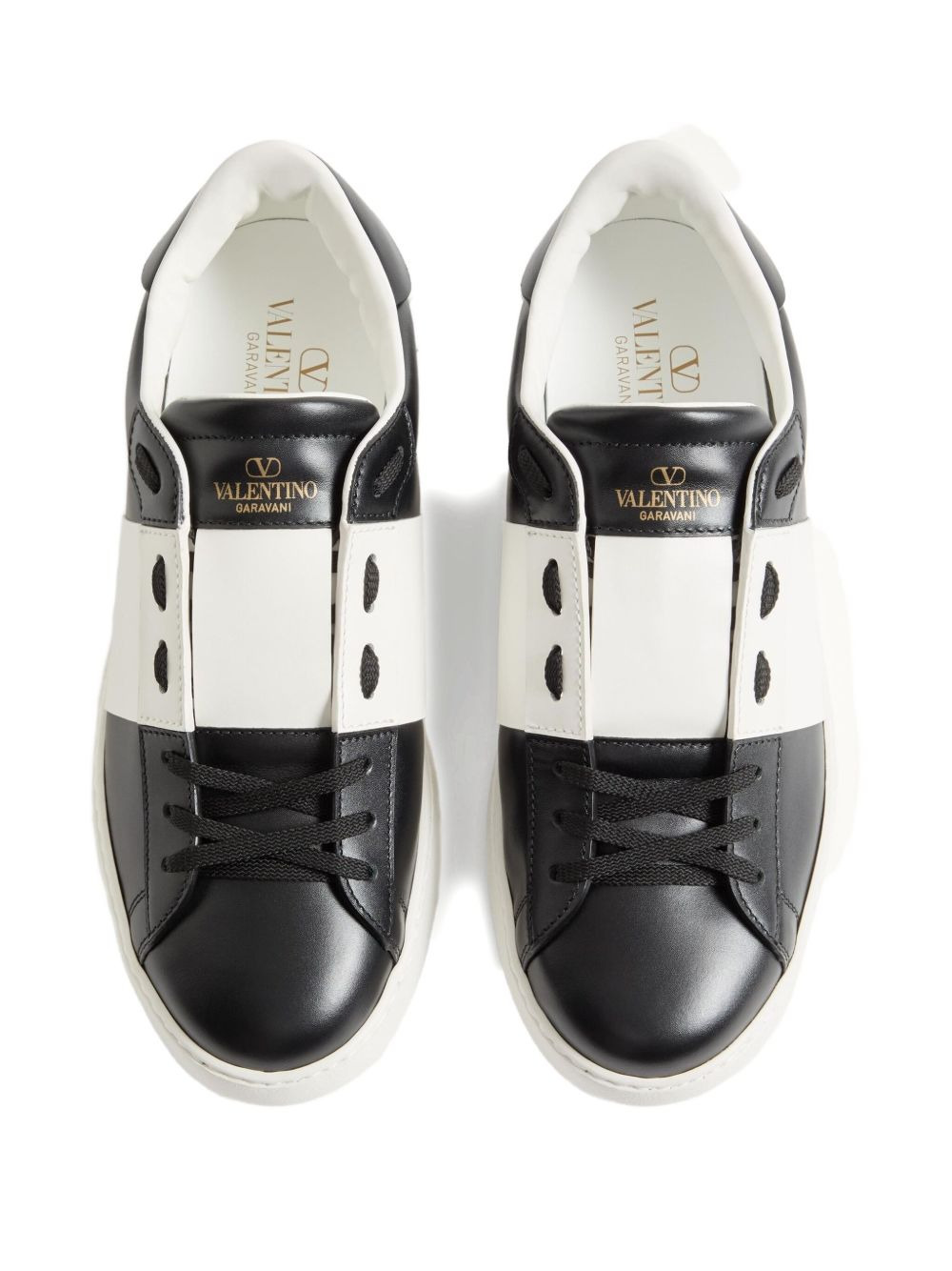 leather low-top sneakers - 3