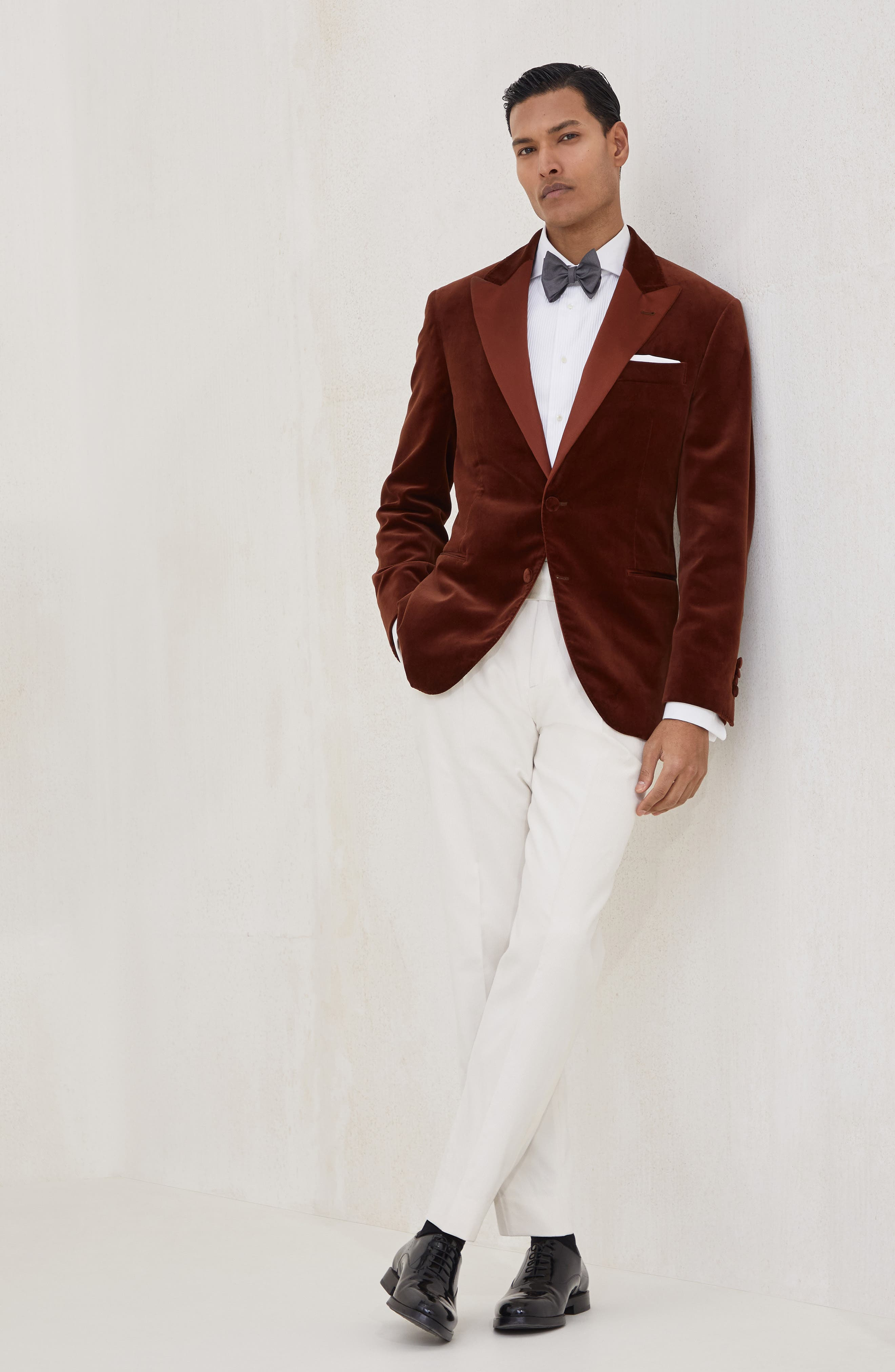 Brunello Cucinelli Tuxedo trousers with pleats in Milk at Nordstrom - 5
