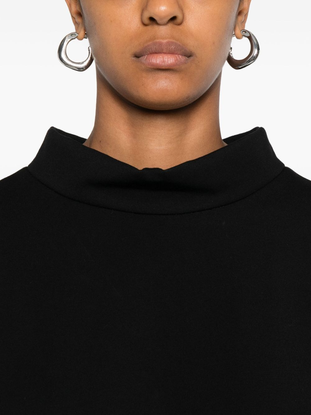 trim-detail concealed-fastening mini dress - 5