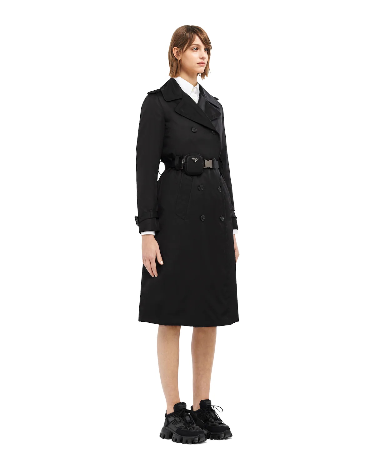 Re-Nylon gabardine trench coat - 3